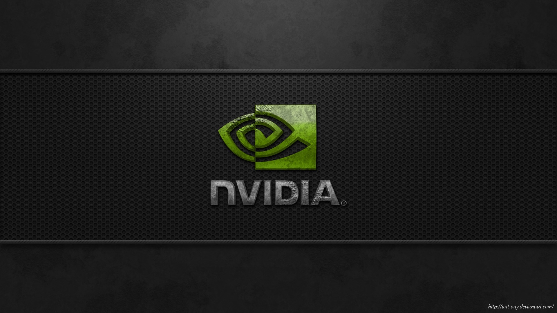 Nvidia logo on a textured background HD Wallpaper