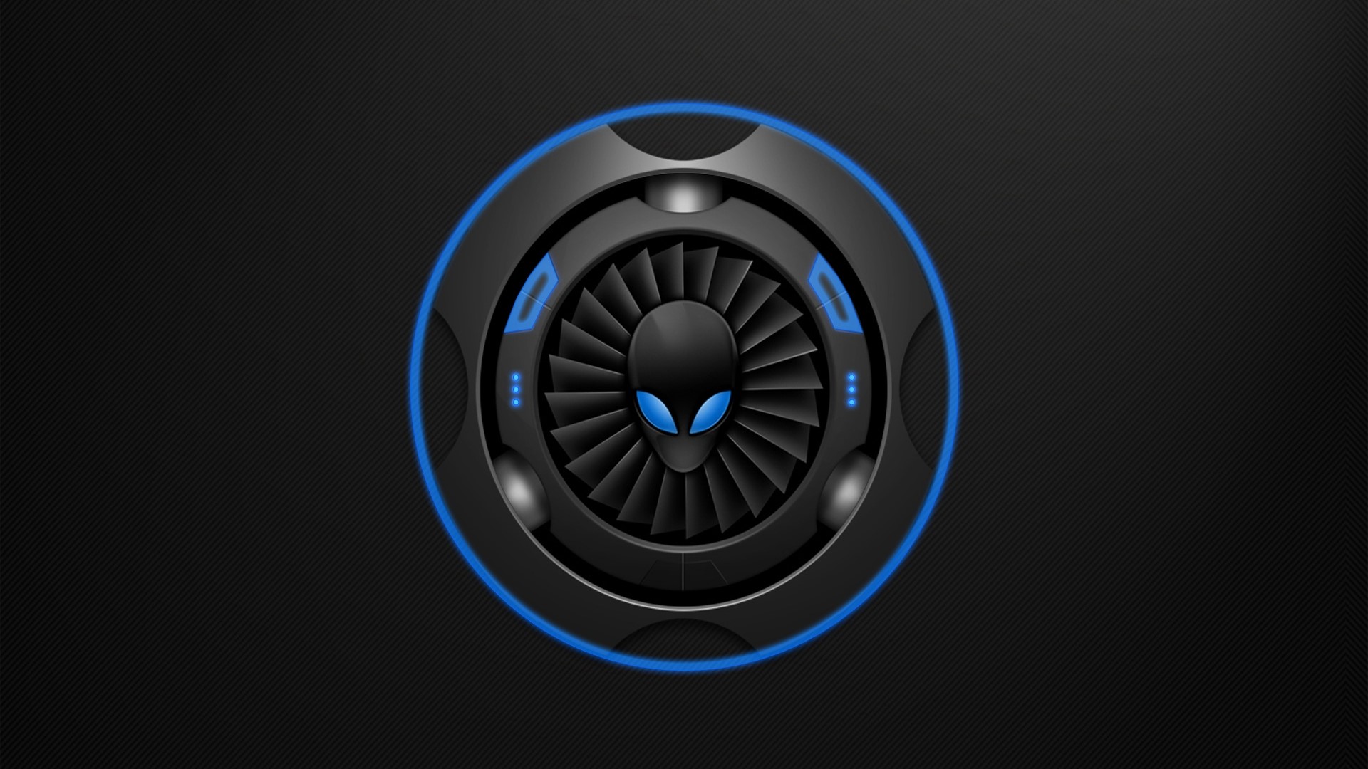 Alienware Logo with Blue Accents HD Wallpaper