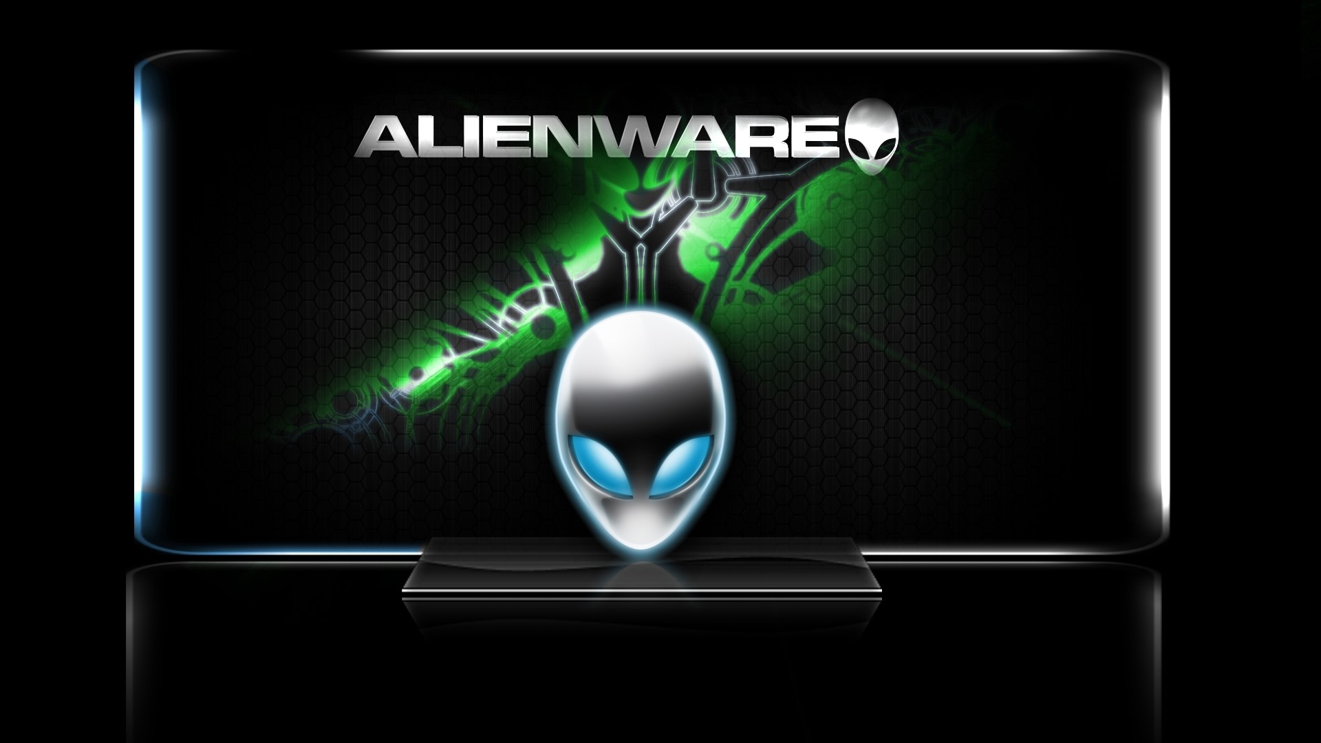 Alienware Logo and Monitor HD Wallpaper