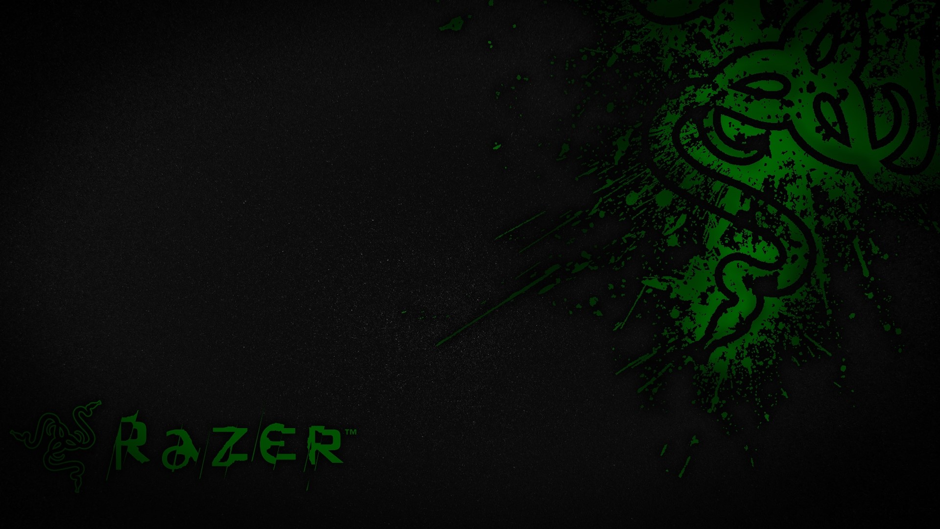 Razer Logo and Splatter HD Wallpaper