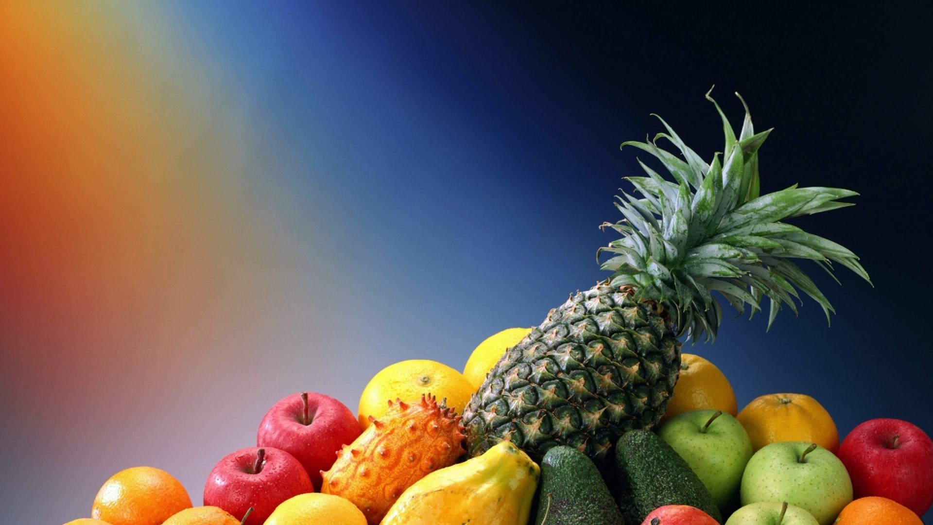 Assortment of Exotic Fruits and Apples HD Wallpaper
