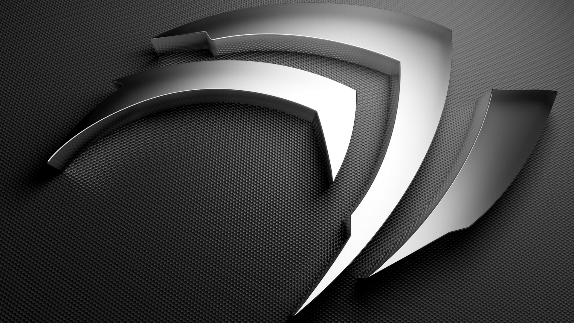 Nvidia Claw Logo on Carbon Fiber HD Wallpaper