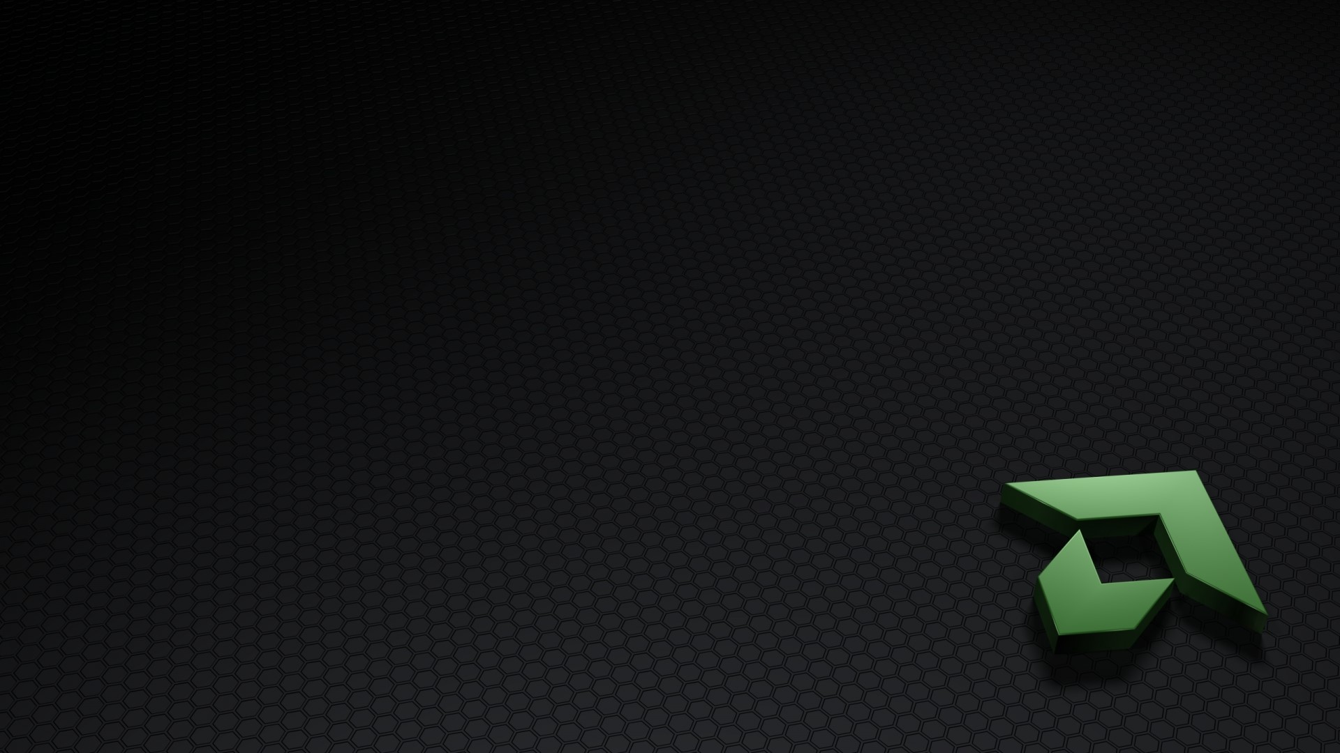 Green AMD logo on black textured background HD Wallpaper