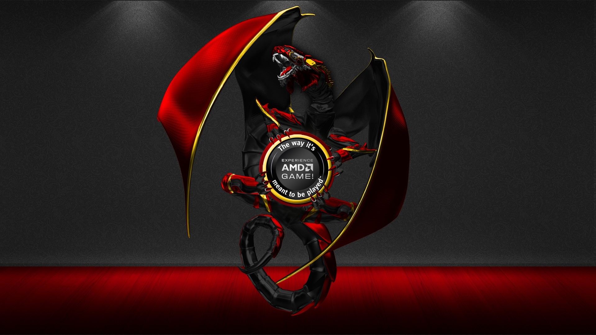 AMD Dragon with Game Logo HD Wallpaper