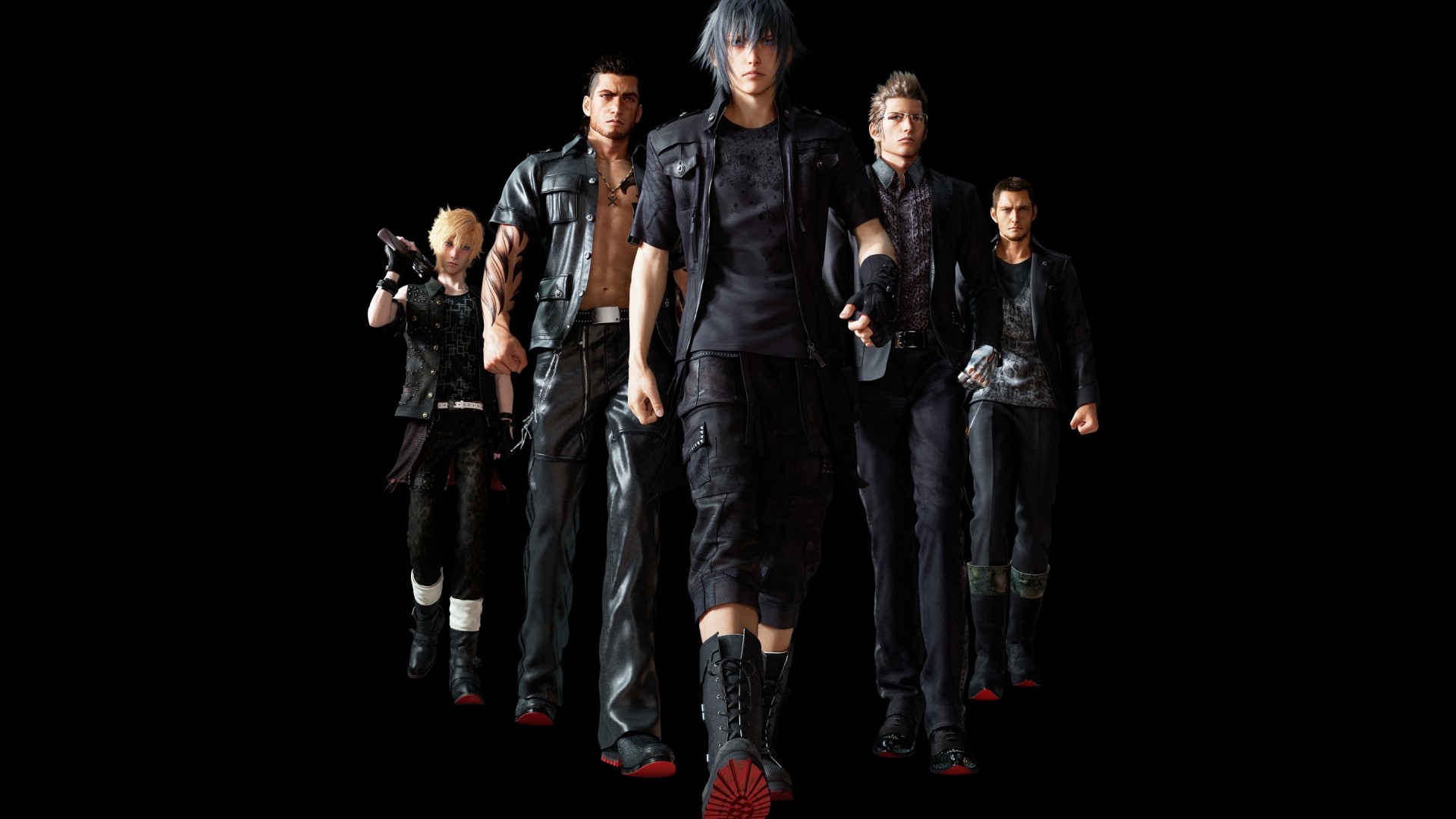 Final Fantasy XV characters standing together HD Wallpaper