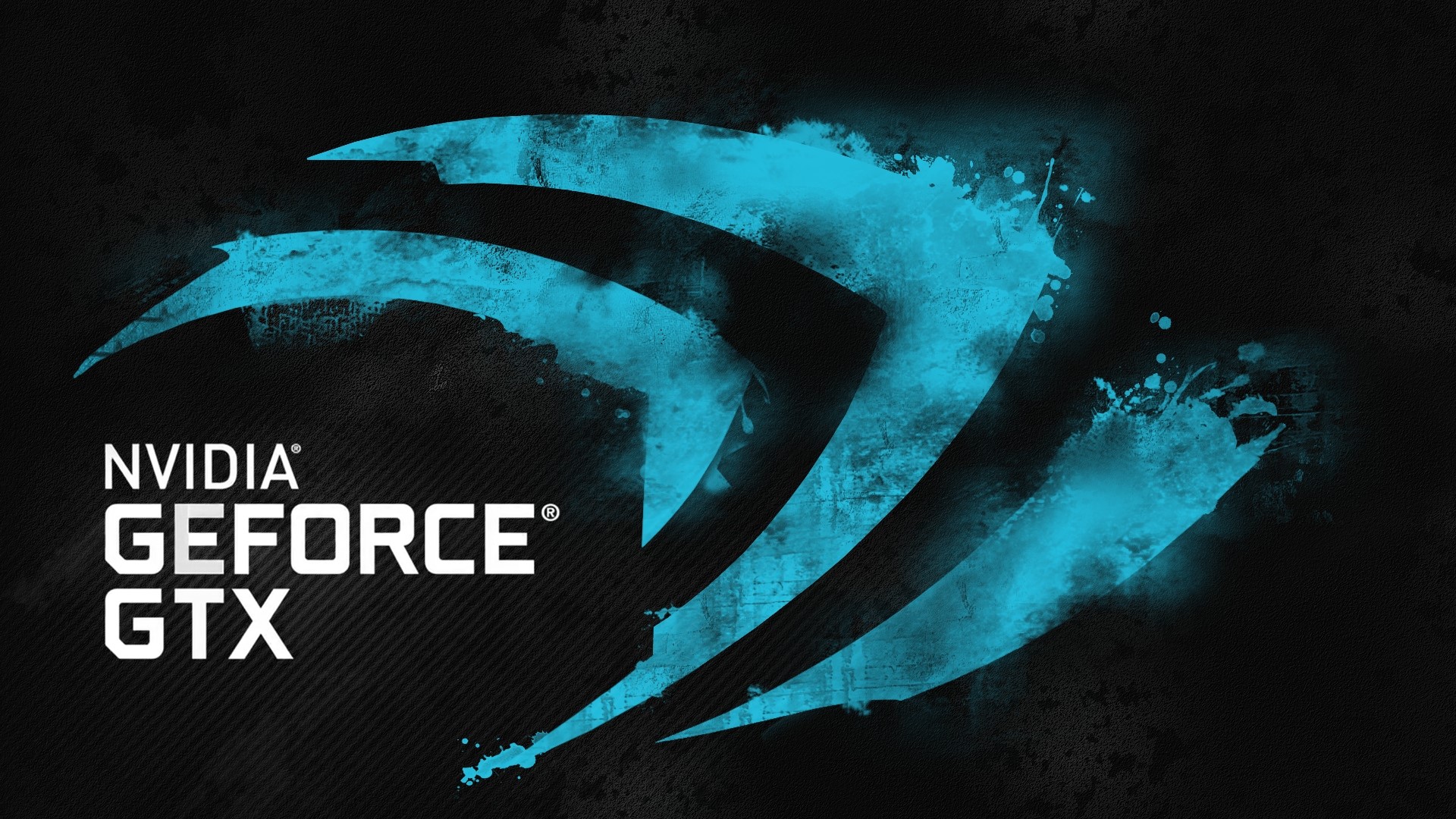 Nvidia GeForce GTX logo with blue abstract design HD Wallpaper