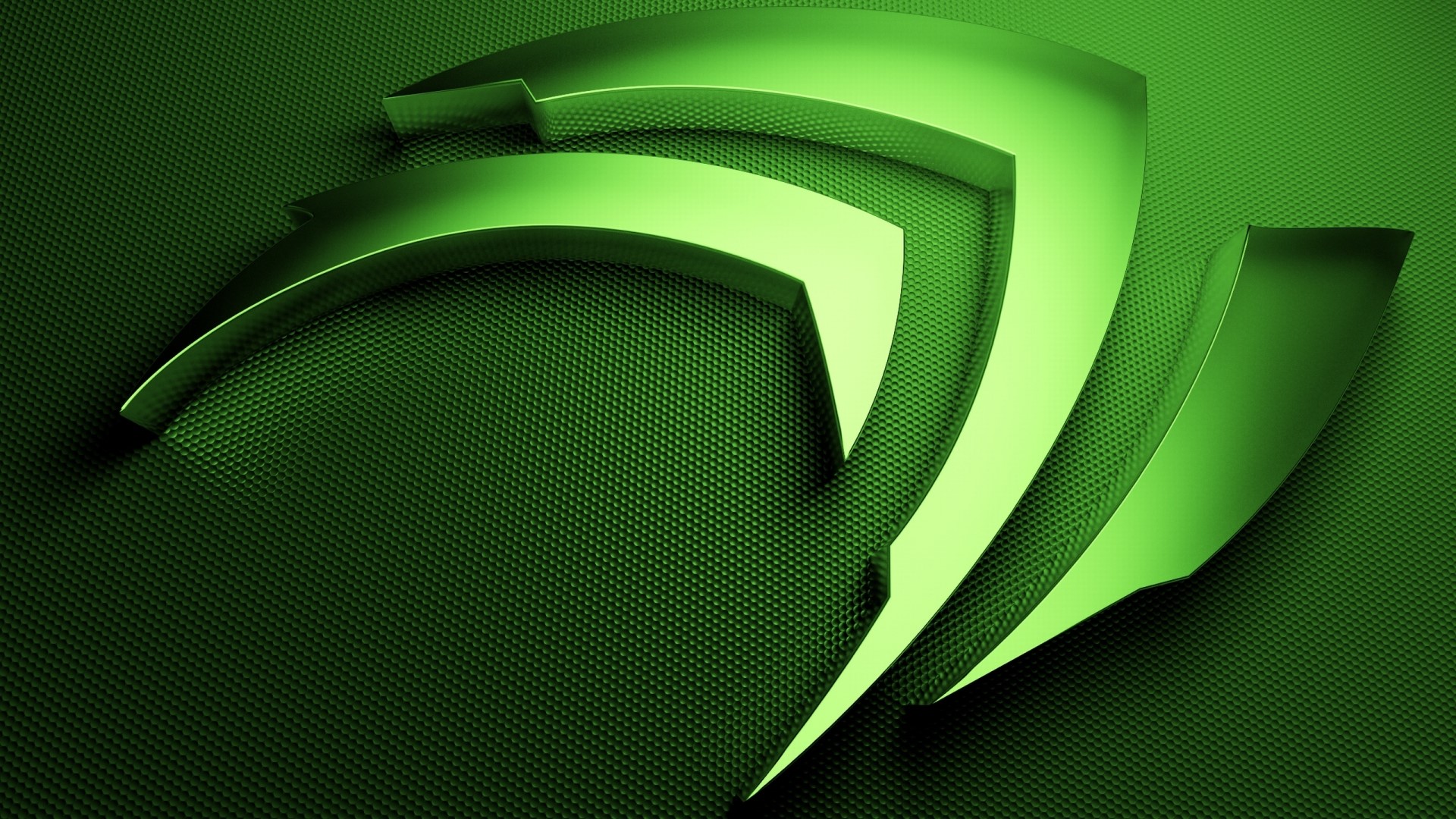 Nvidia logo on a green textured background HD Wallpaper