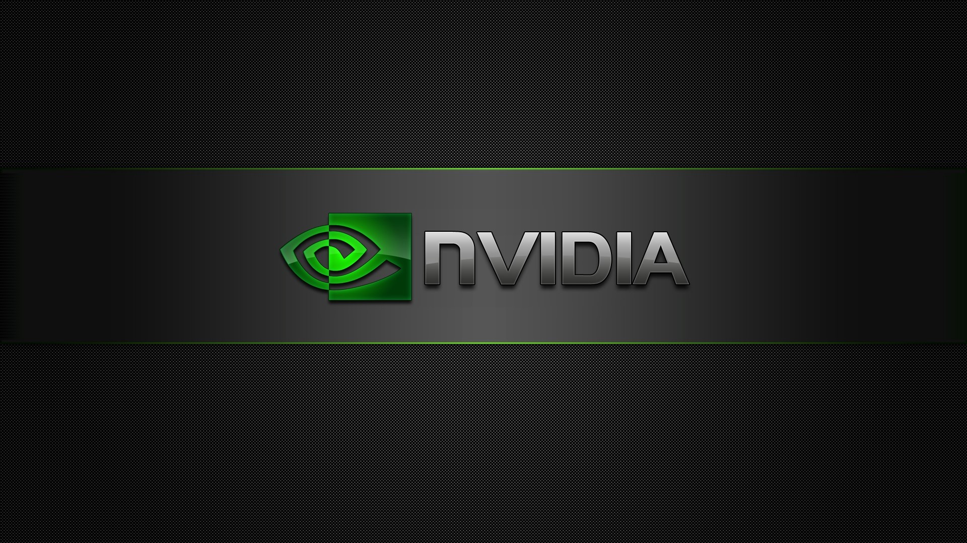 Nvidia Logo on Carbon Fiber Background HD Wallpaper