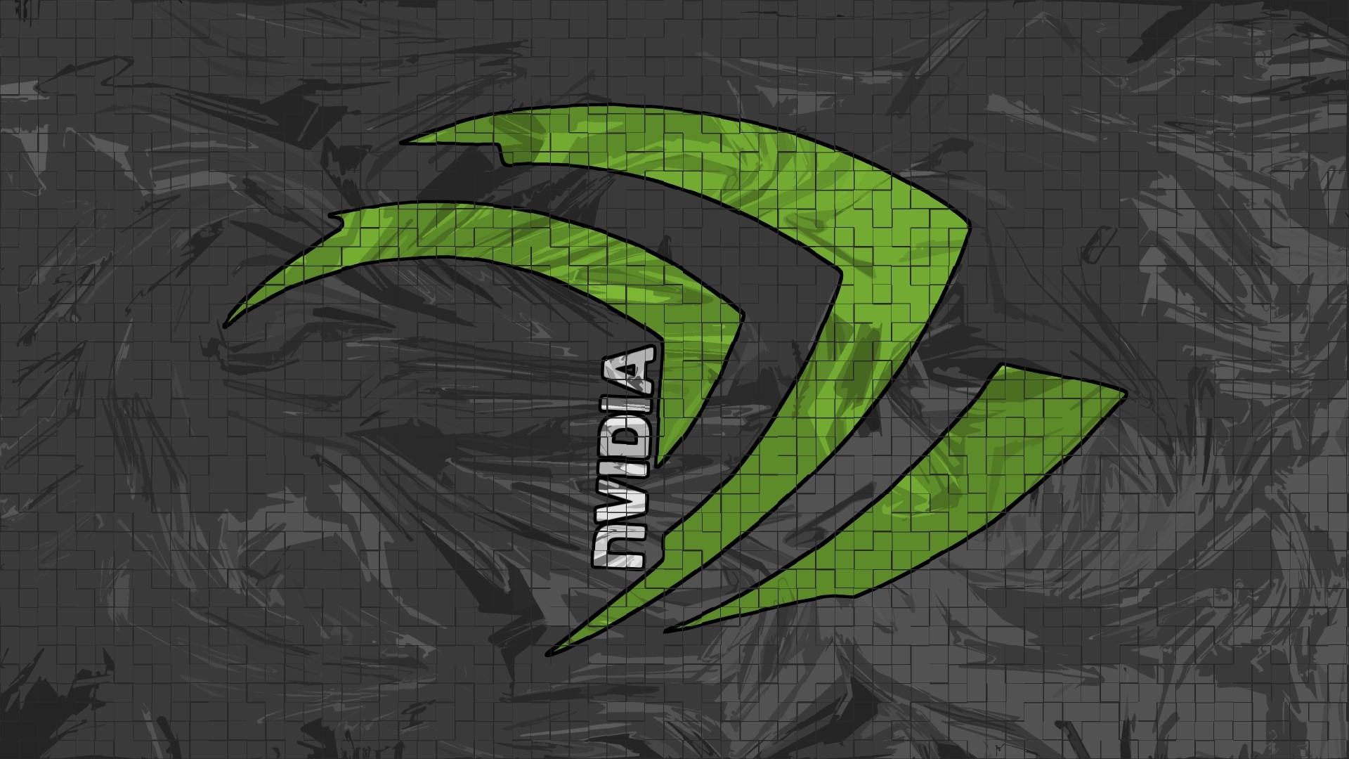 Nvidia Logo on Abstract Background HD Wallpaper