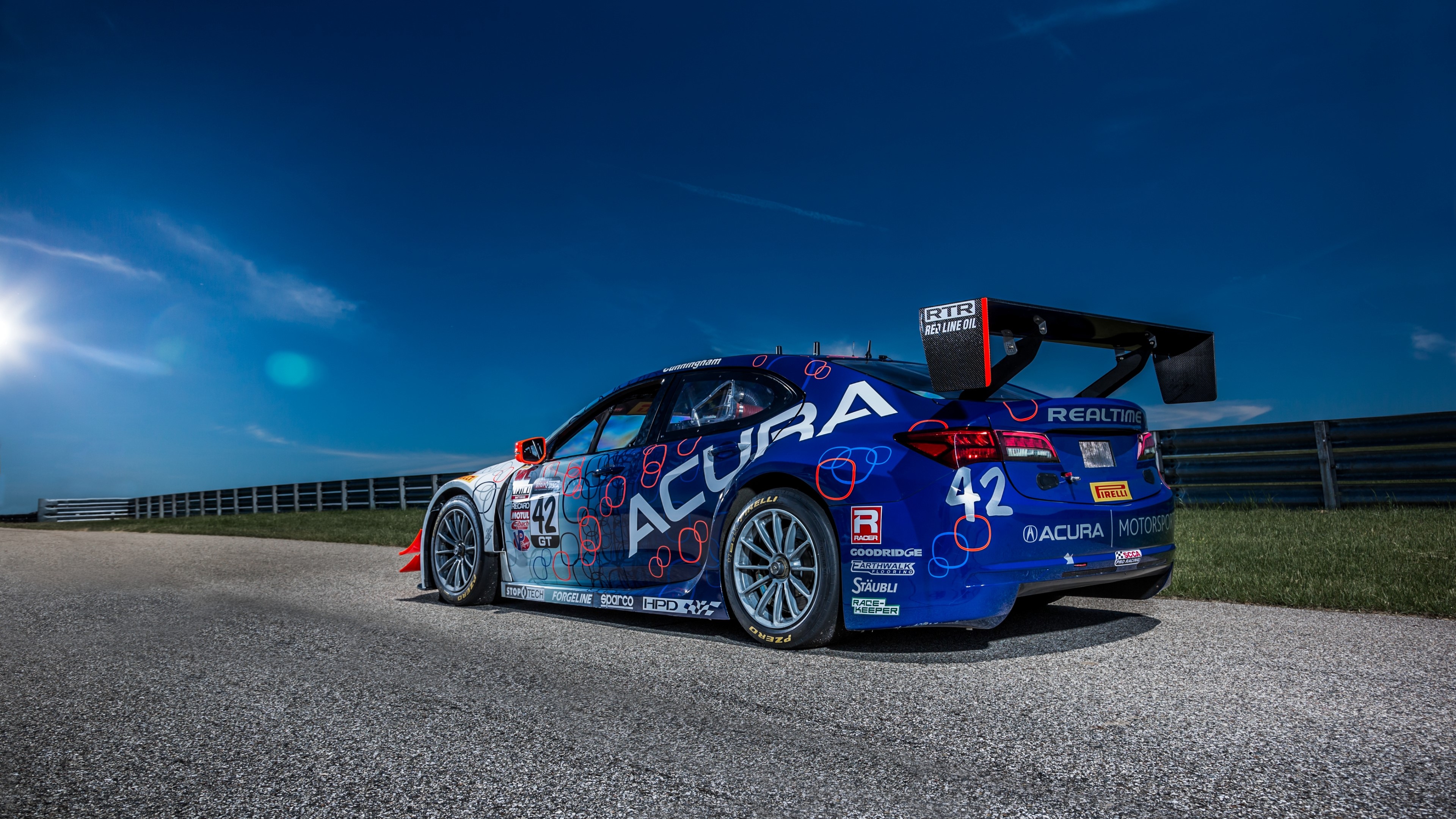 4K Acura Race Car on Track HD Wallpaper