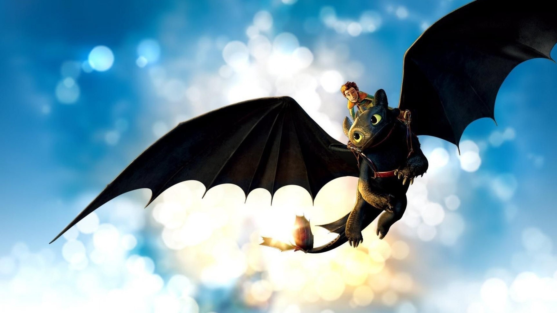 Hiccup and Toothless from How to Train Your Dragon flying HD Wallpaper