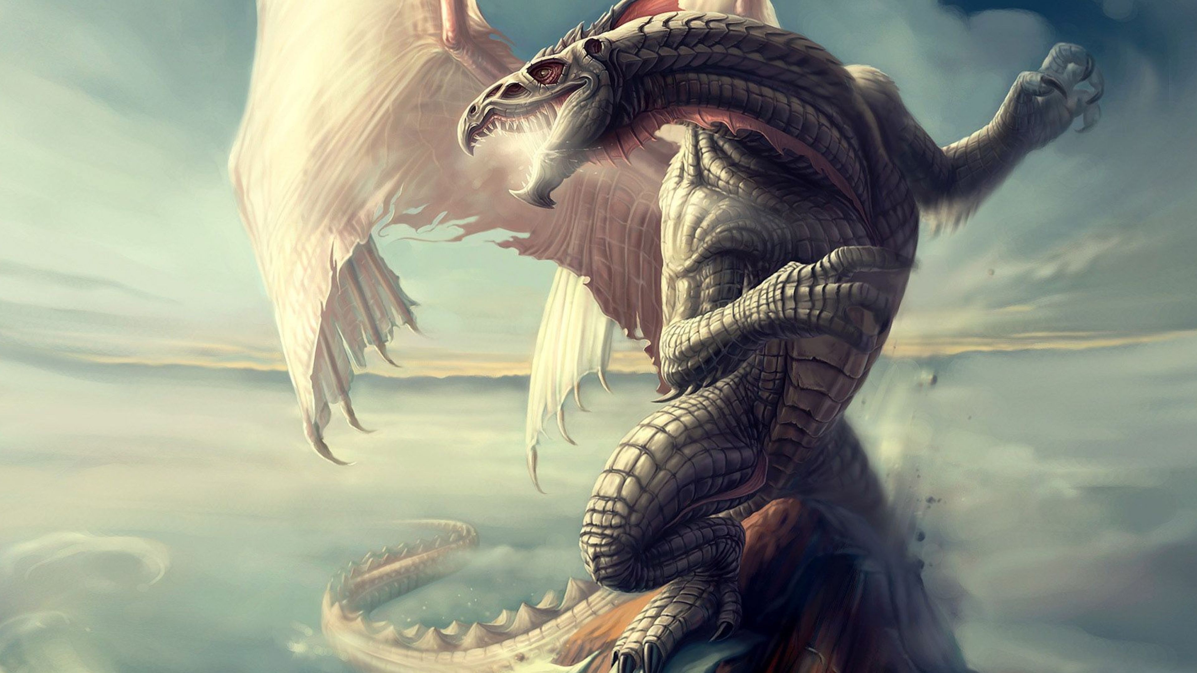 Dragon in the Clouds HD Wallpaper