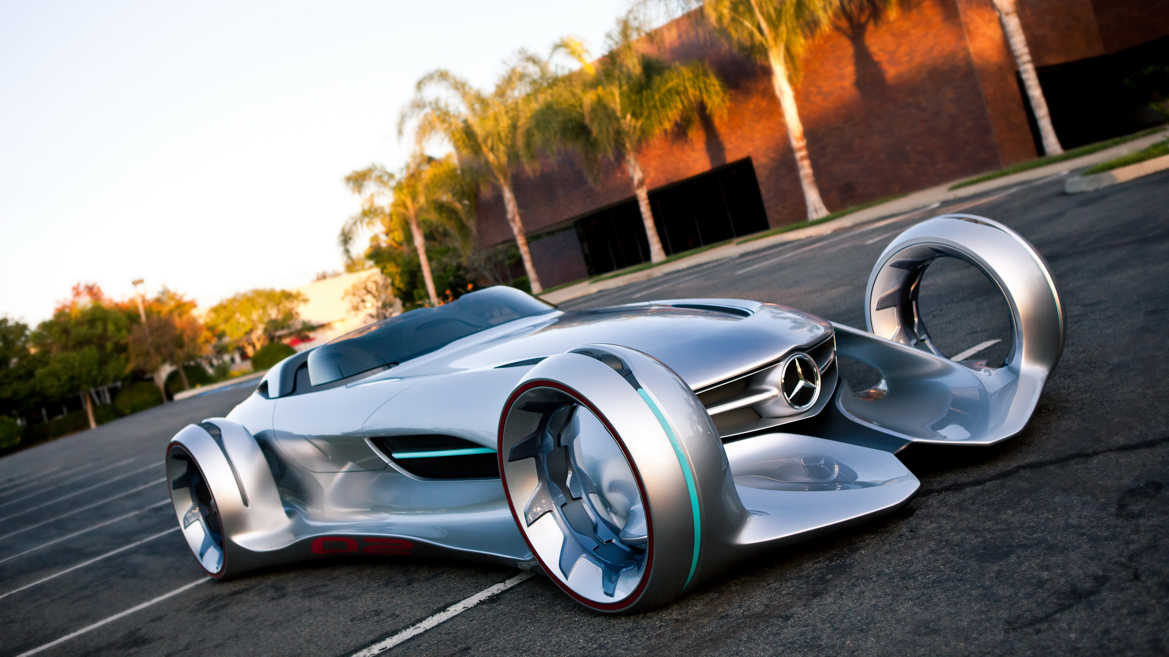 4K Mercedes-Benz Silver Lightning Concept Car HD Wallpaper