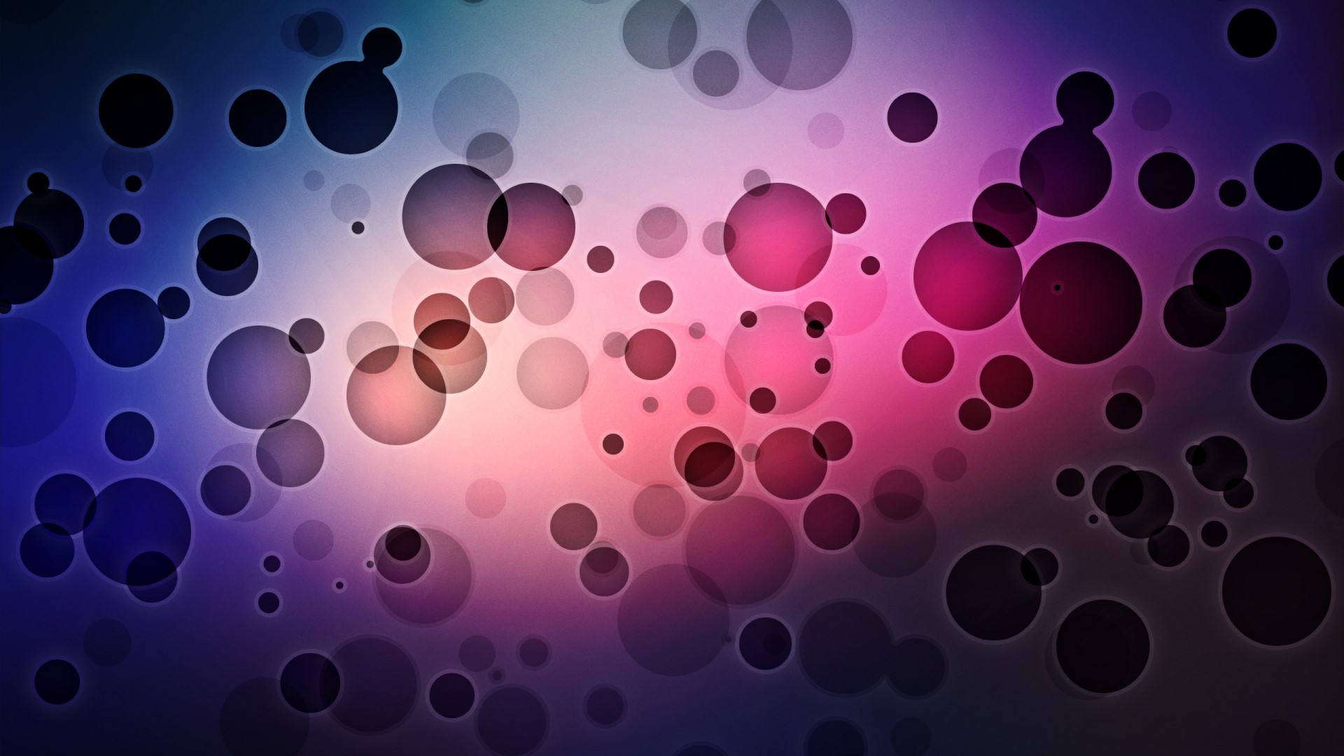 Bokeh circles on a gradient background HD Wallpaper