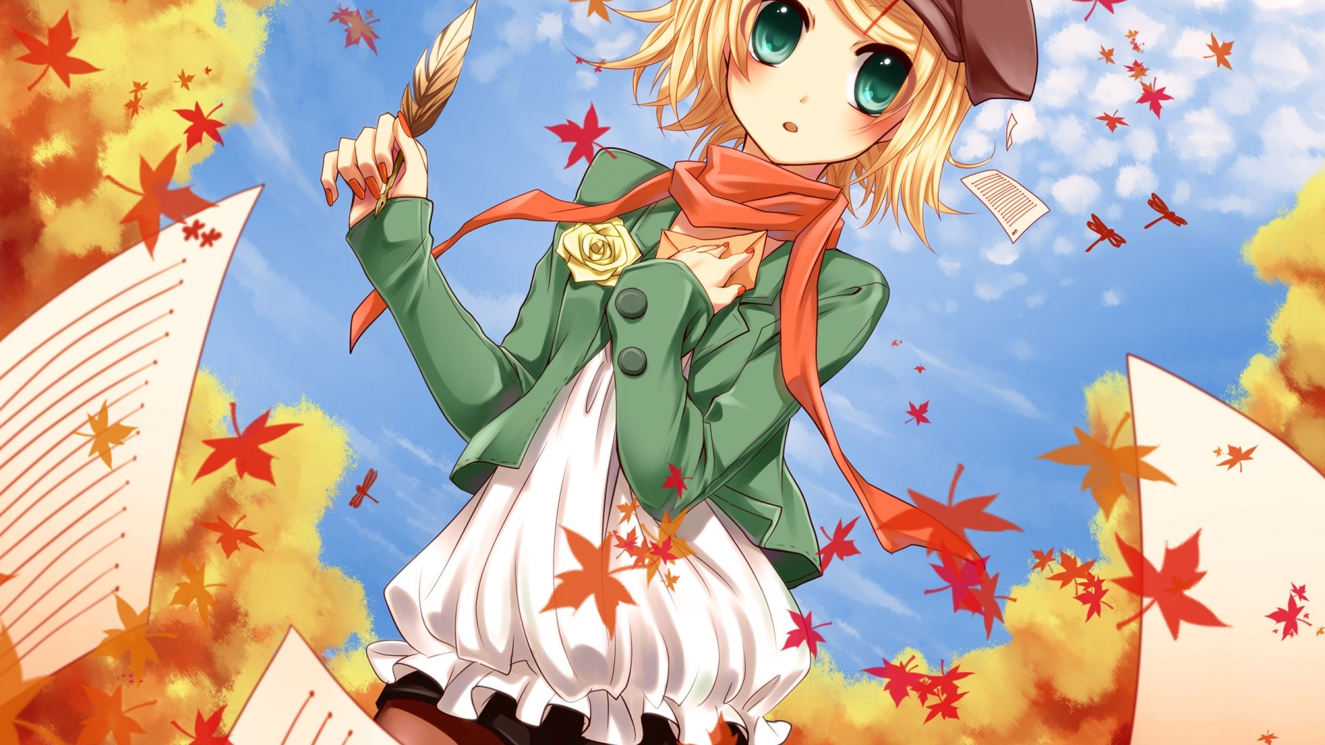 Kagamine Rin from Vocaloid HD Wallpaper