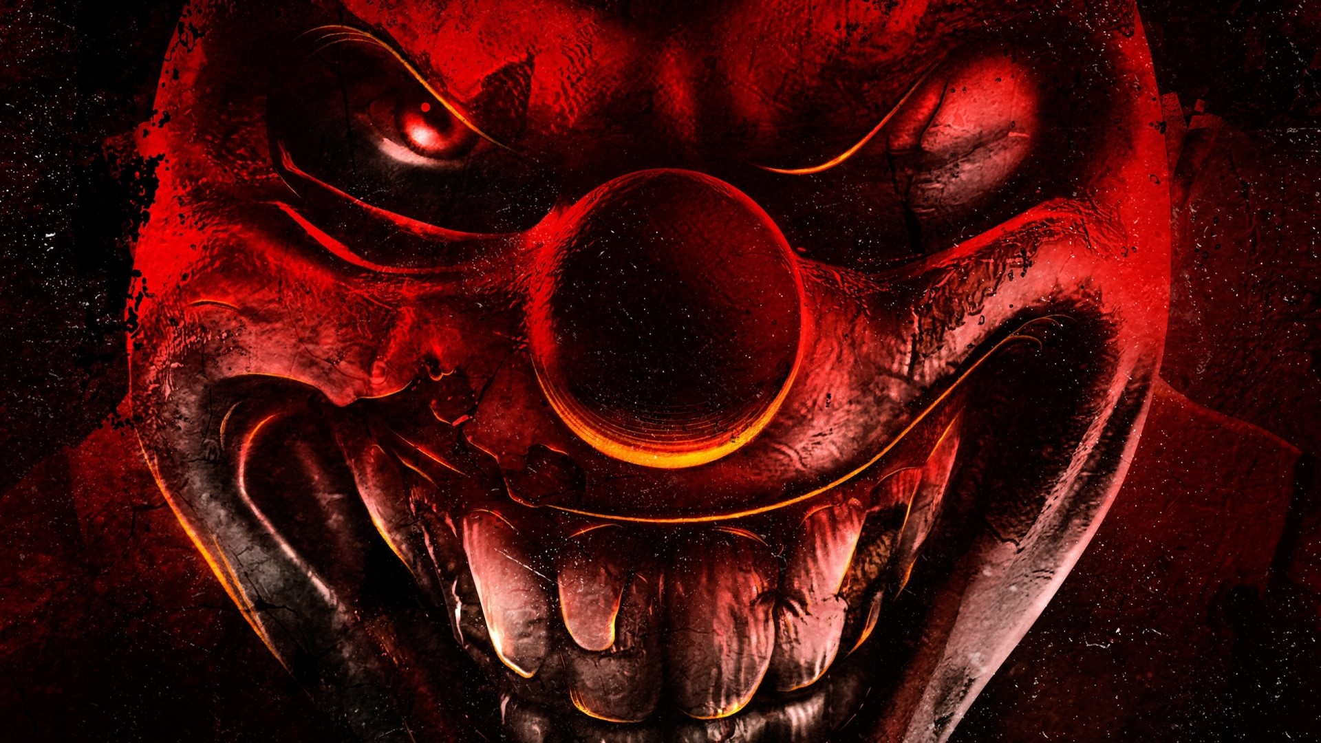 Scary Clown Face Close-up HD Wallpaper