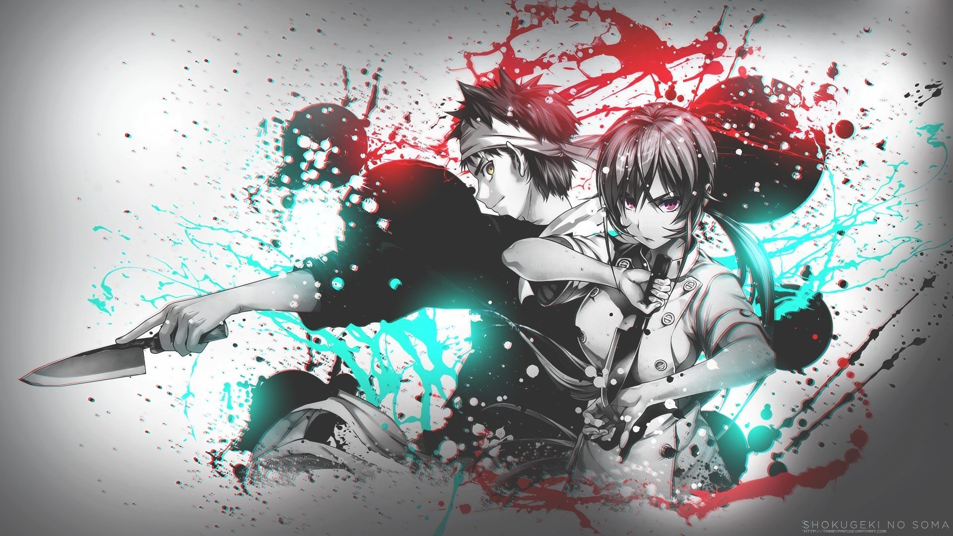 Soma Yukihira and Erina Nakiri from Shokugeki no Soma HD Wallpaper