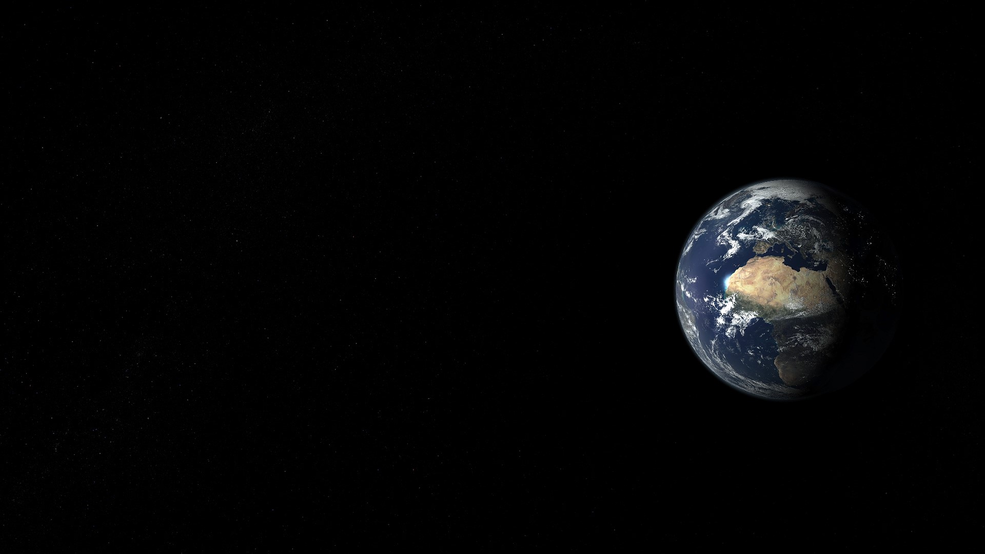 Earth viewed from space with stars HD Wallpaper