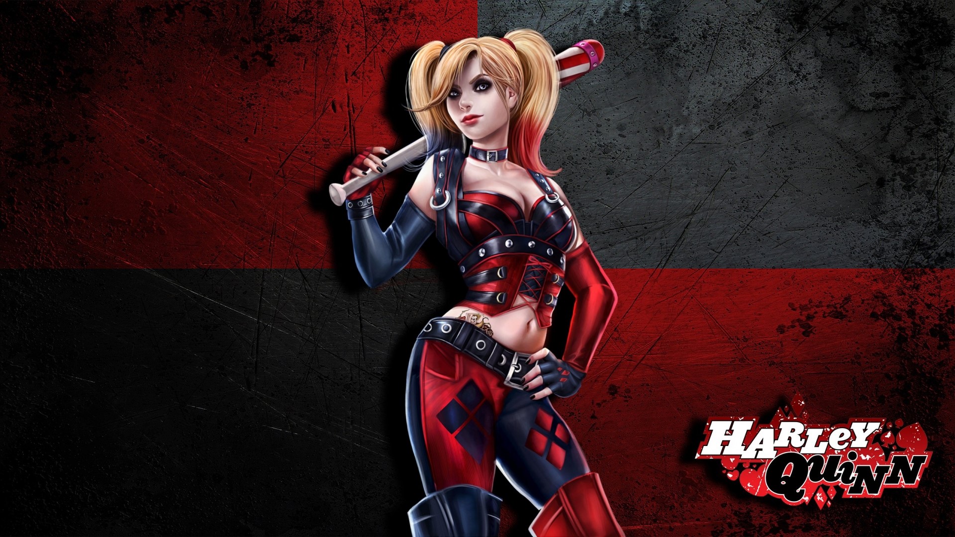 Harley Quinn with Baseball Bat HD Wallpaper