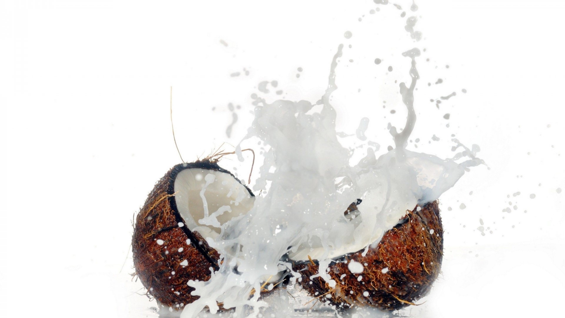 Coconut splashing milk HD Wallpaper