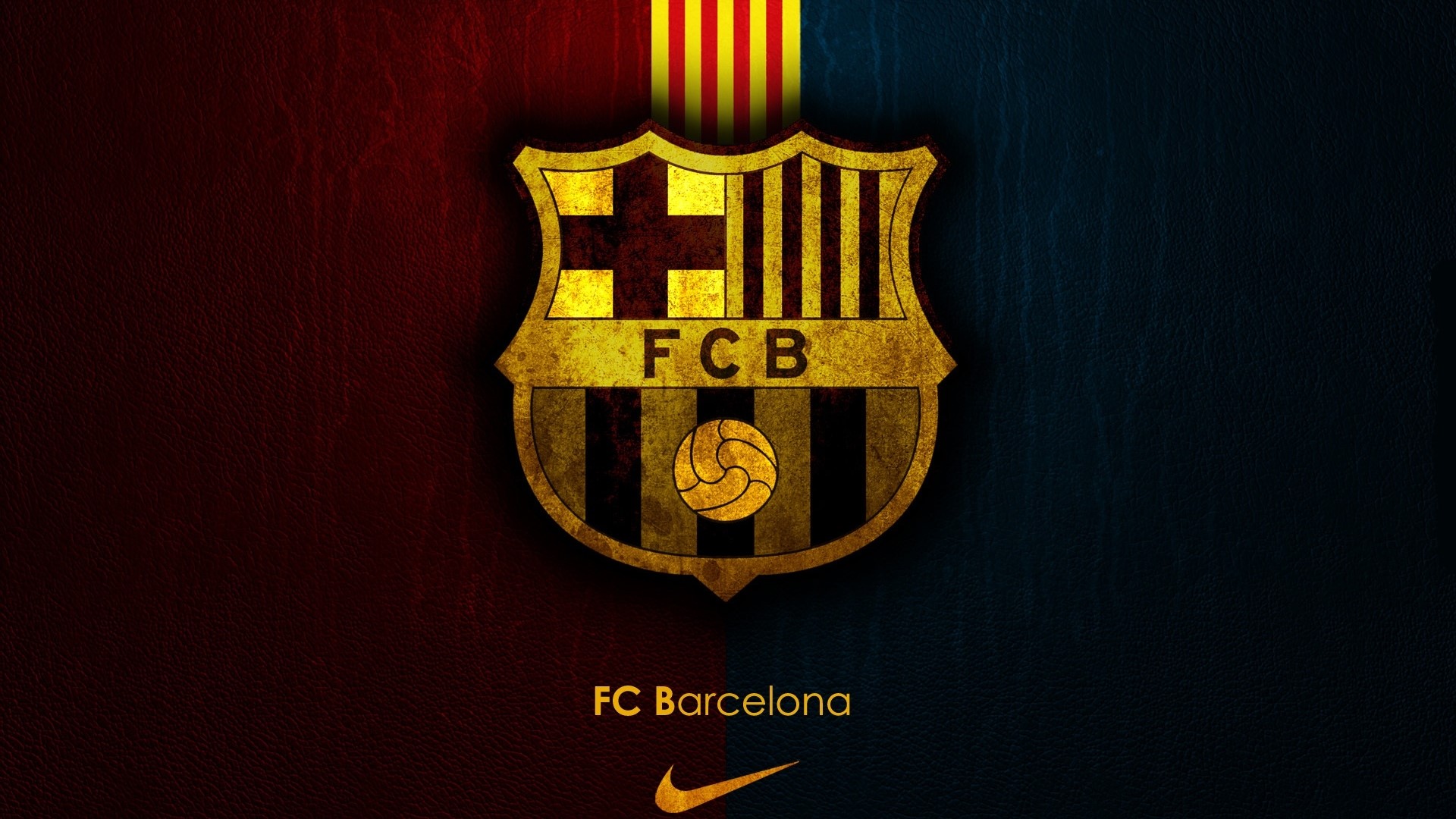 FC Barcelona Logo and Nike Swoosh HD Wallpaper
