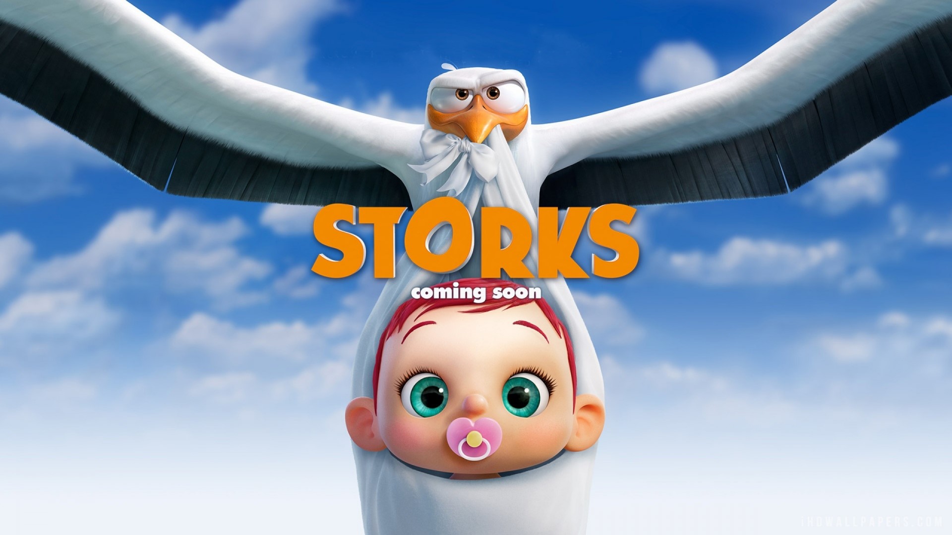 Storks movie poster with baby HD Wallpaper