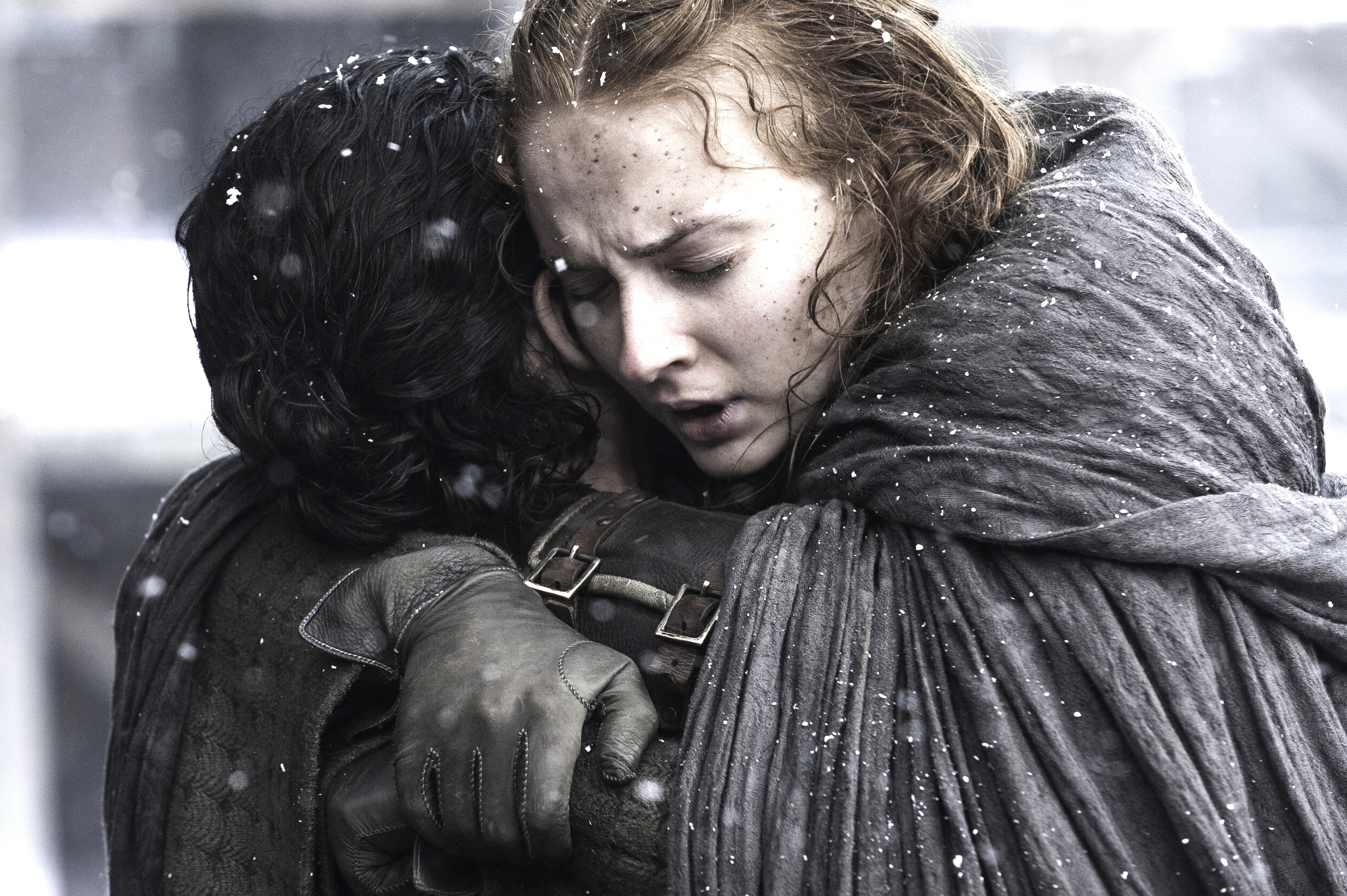 Jon Snow and Sansa Stark from Game of Thrones HD Wallpaper