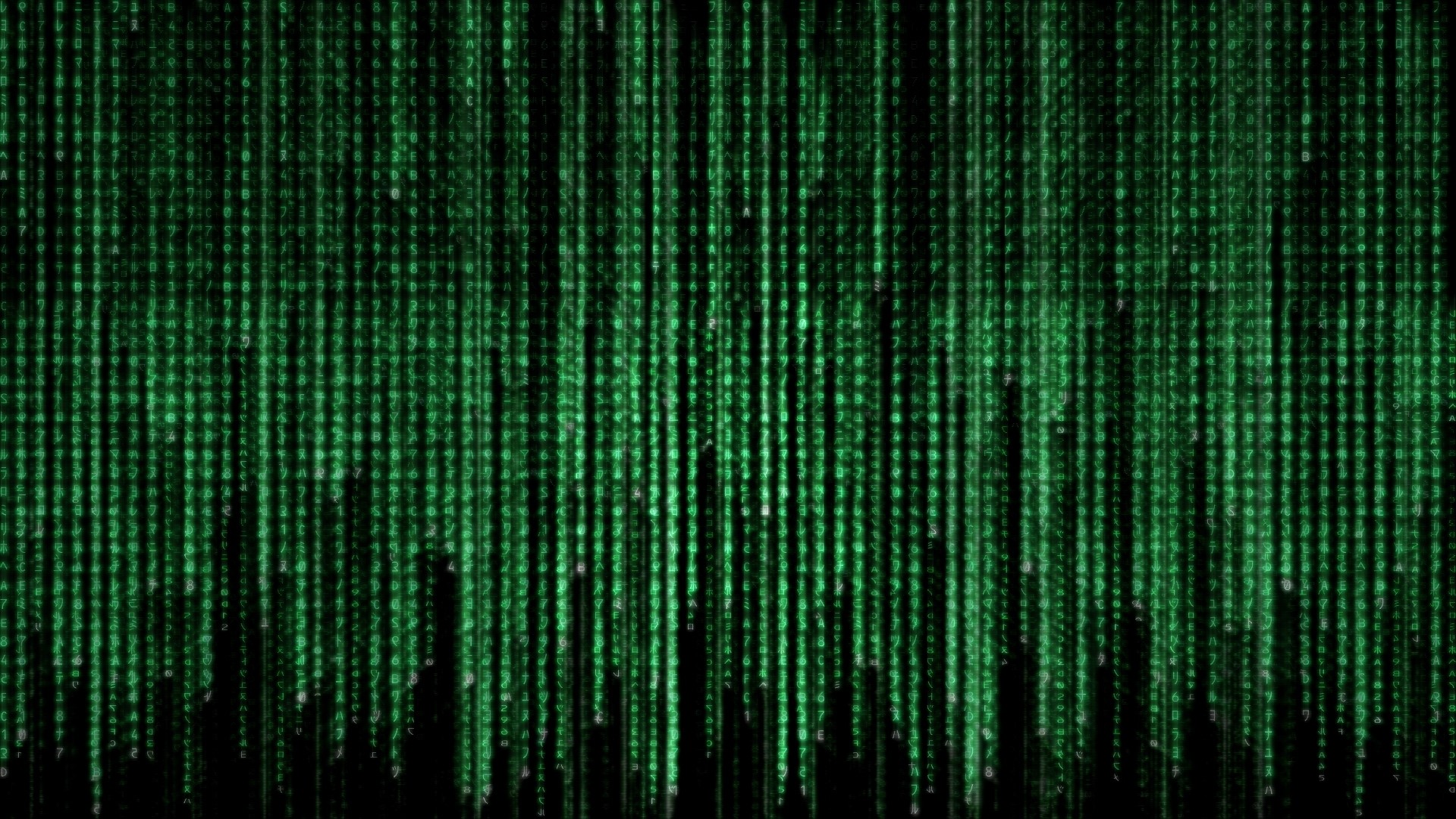 Matrix Code Falling Green Digital Rain HD Wallpaper