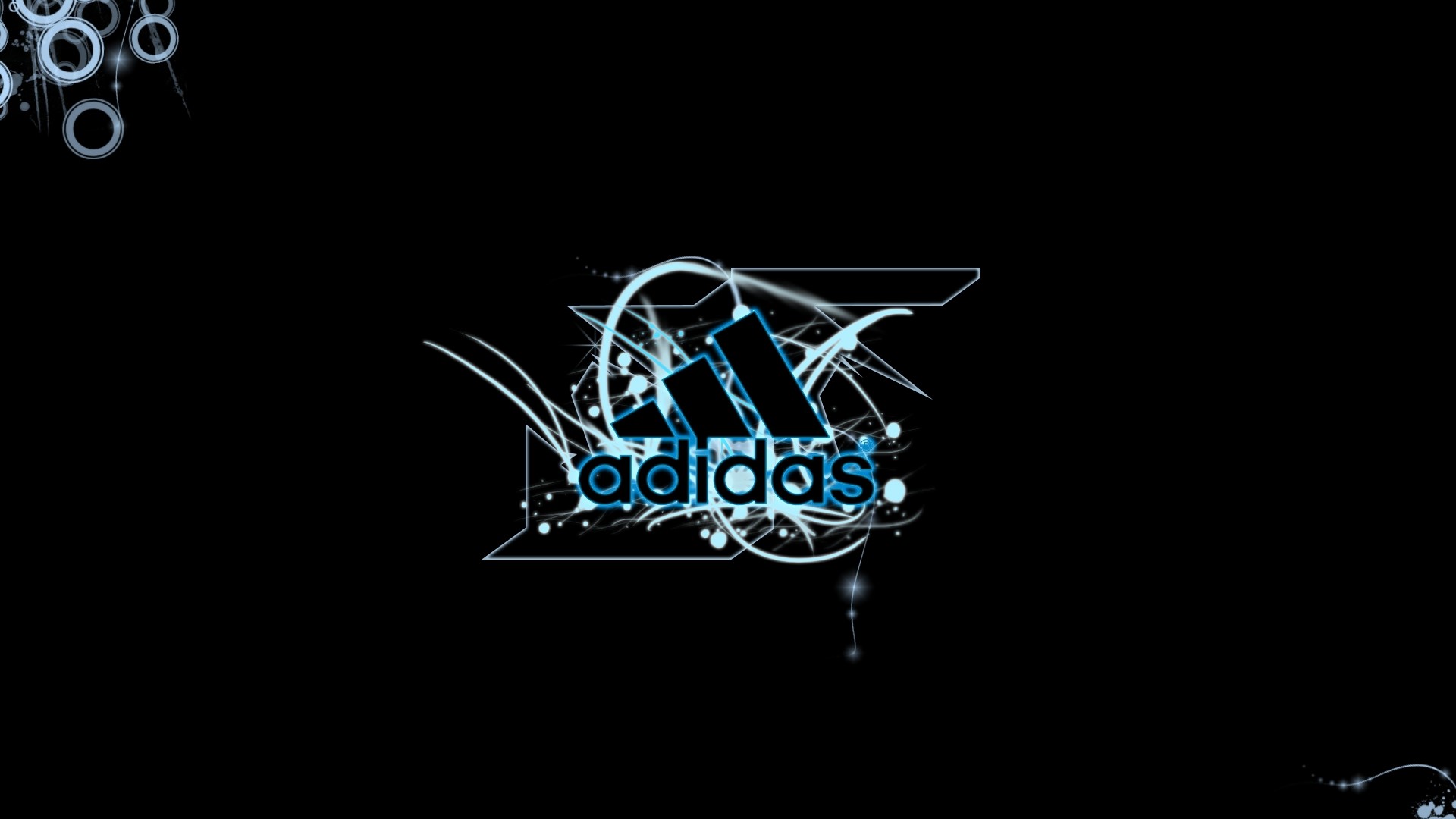 Abstract Adidas Logo with Blue Swirls HD Wallpaper