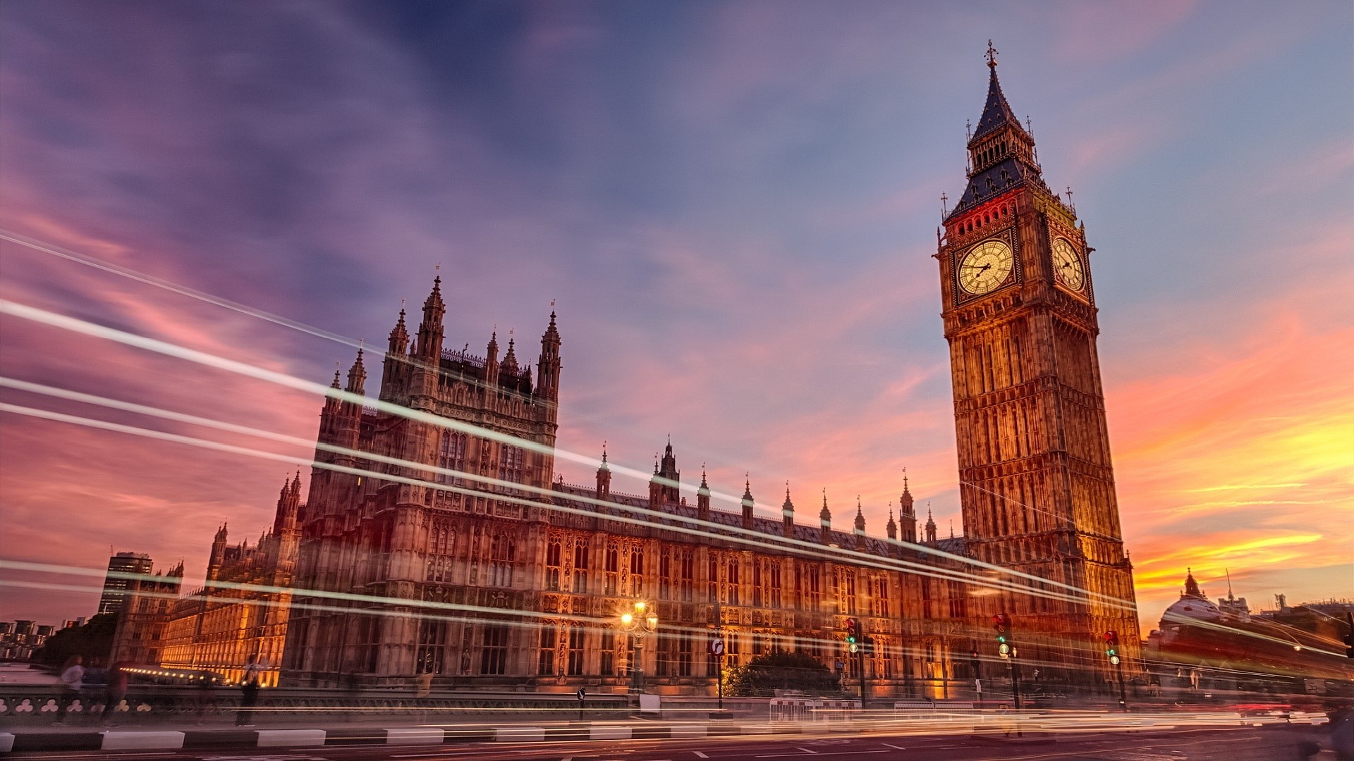 Big Ben and Houses of Parliament at Sunset HD Wallpaper