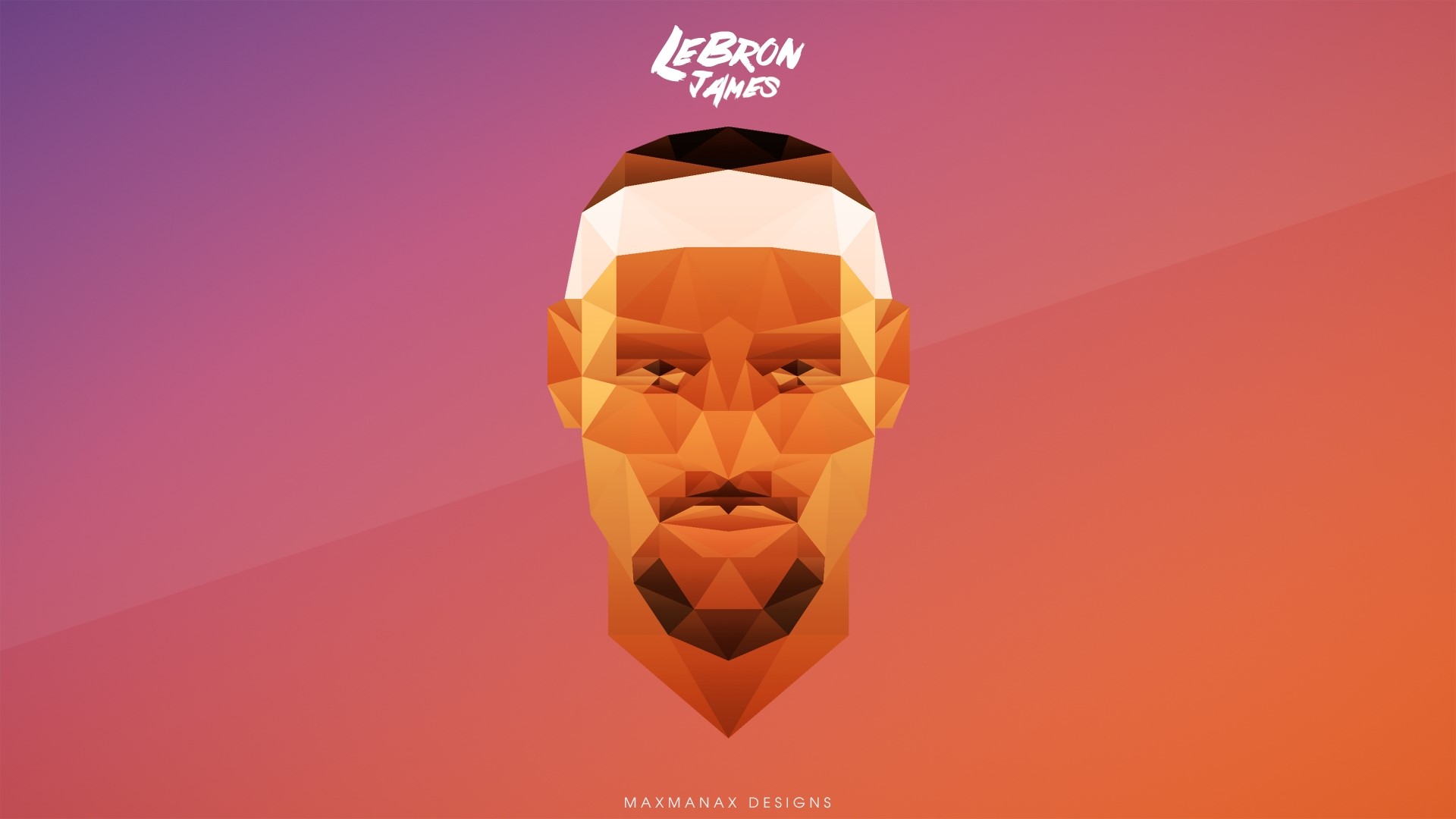 Lebron James Geometric Portrait HD Wallpaper