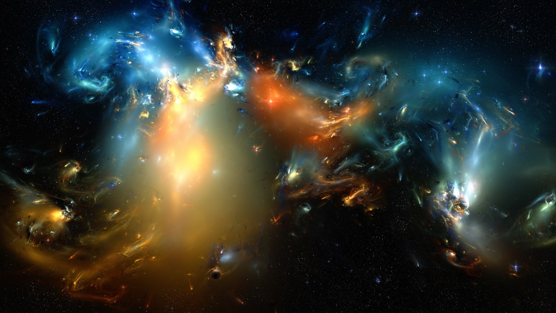 Abstract Nebula with Stars HD Wallpaper