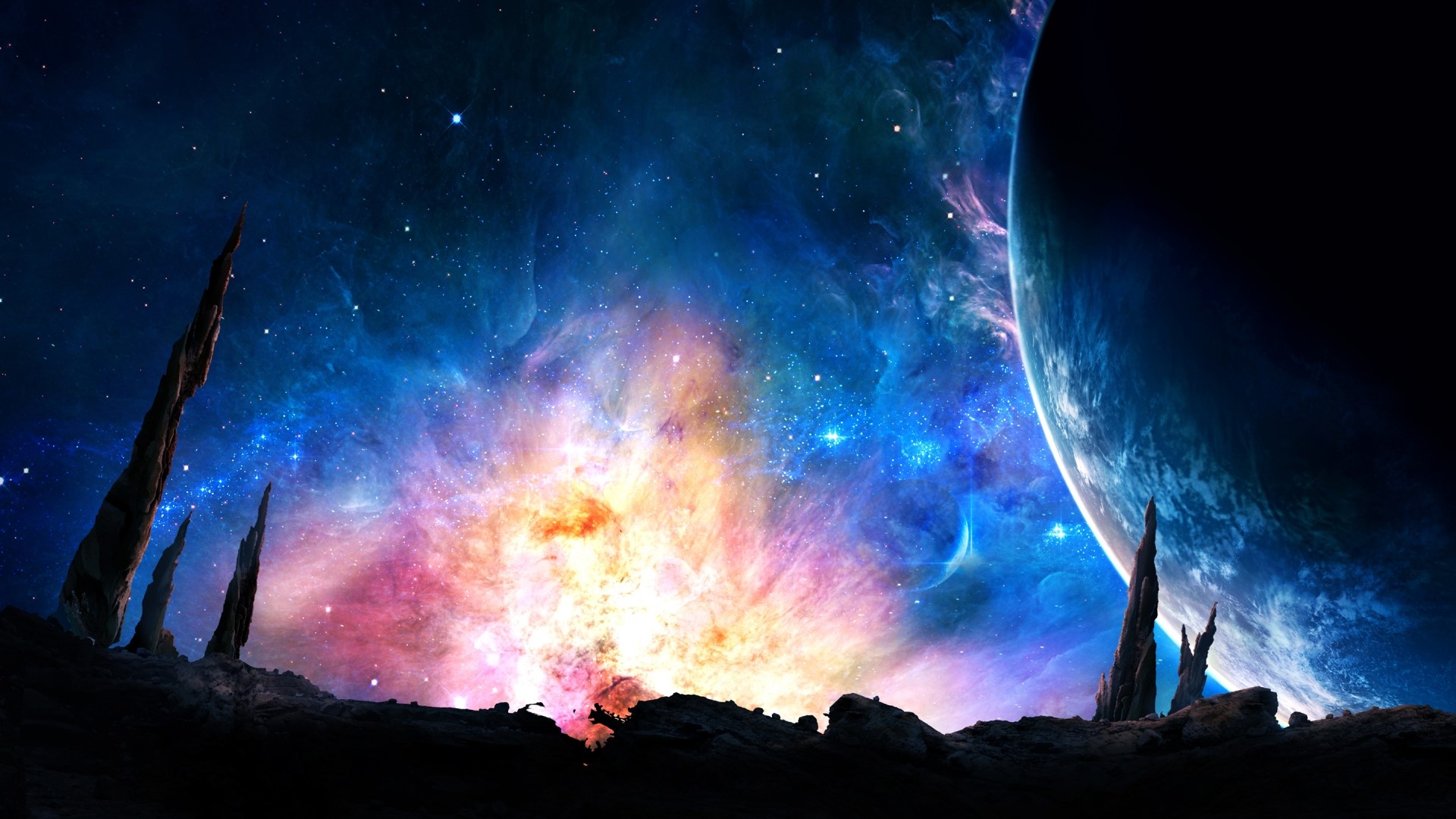 Space Galaxy Nebula Planet HD Wallpaper