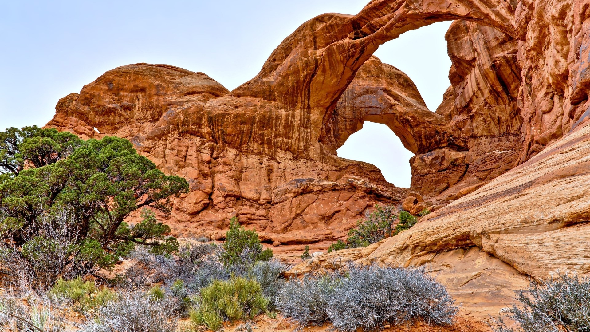 Double Arch in Arches National Park, Utah HD Wallpaper