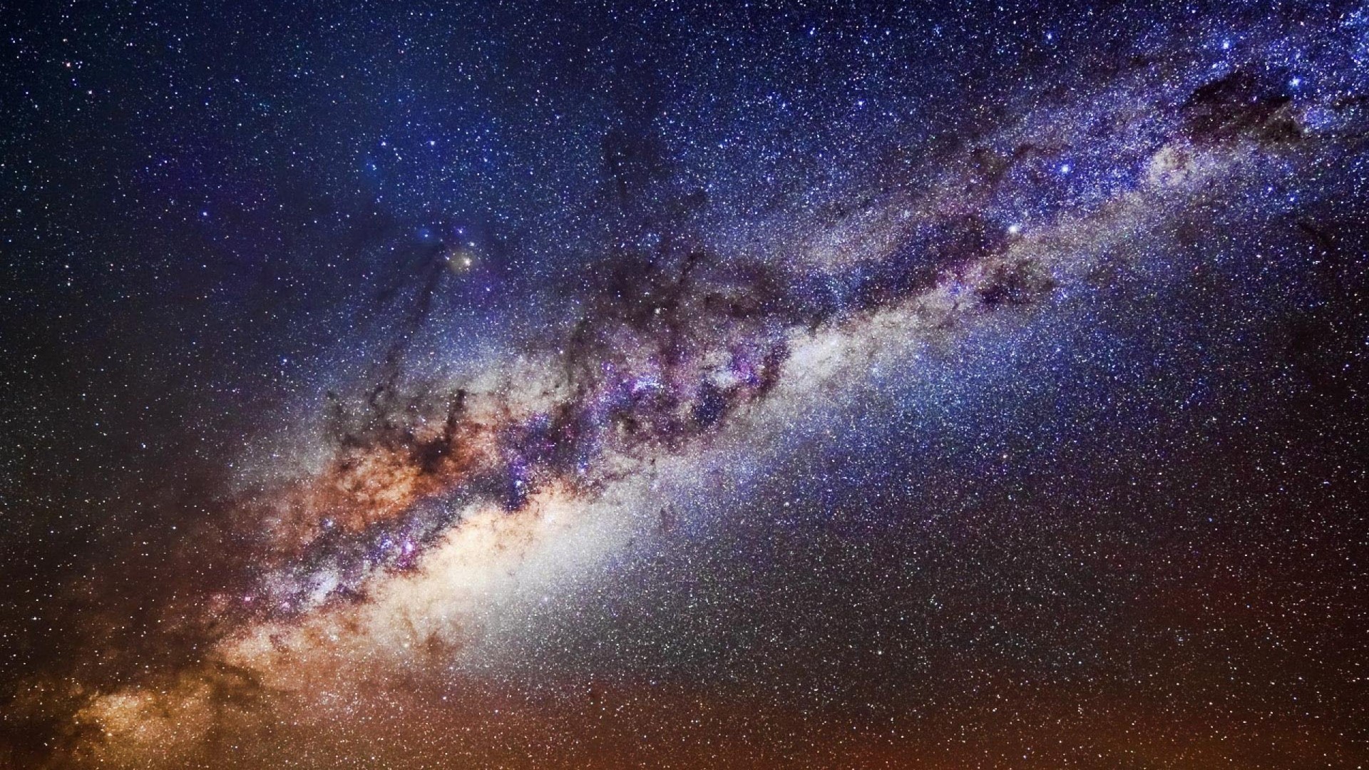 The Milky Way Galaxy in Space HD Wallpaper