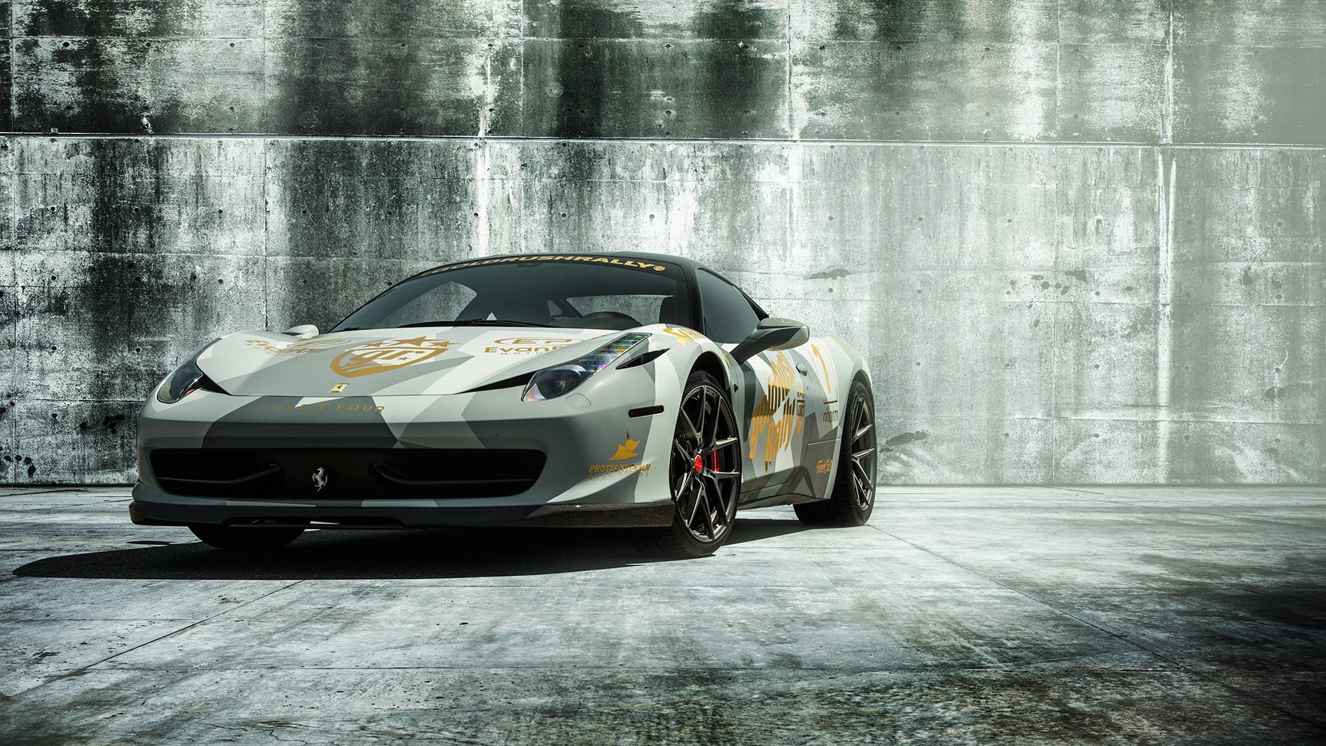 Vorsteiner Ferrari 458 Italia with Camouflage Livery HD Wallpaper