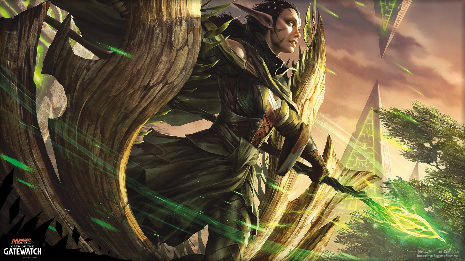 Nissa, Voice of Zendikar from Magic: The Gathering HD Wallpaper
