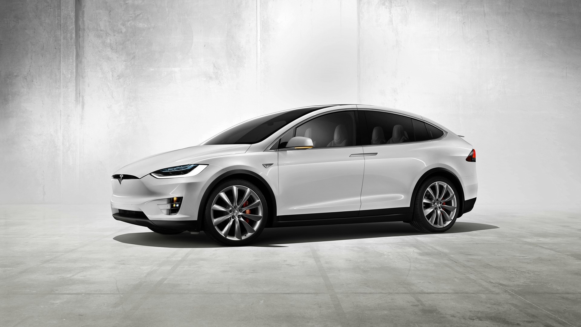 White Tesla Model X Concept 2016 HD Wallpaper