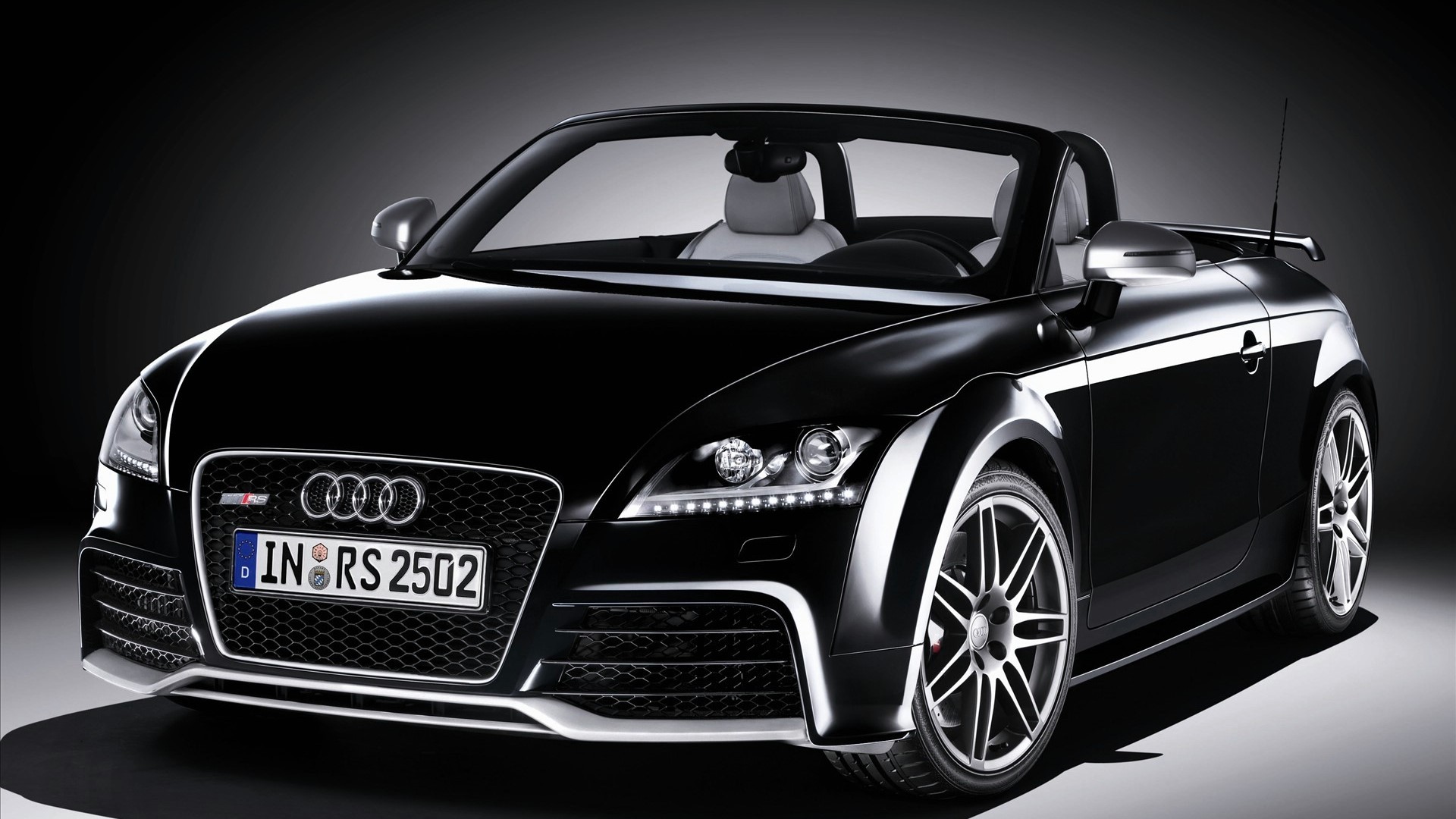 Black Audi TT RS Roadster HD Wallpaper