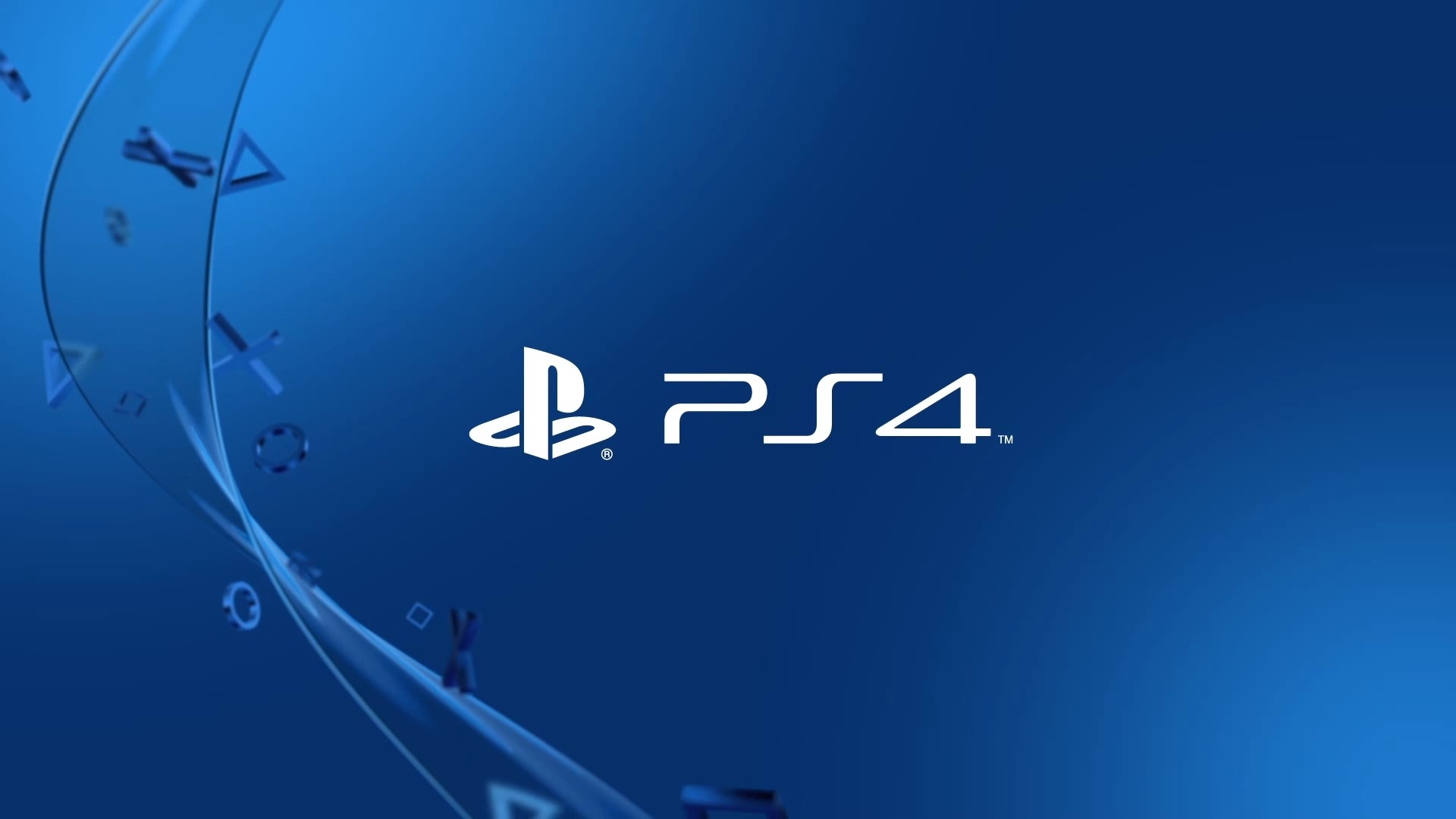 PlayStation 4 logo with abstract blue background HD Wallpaper