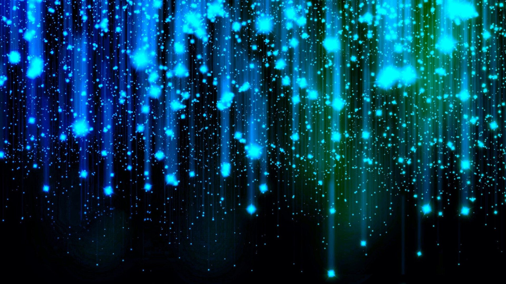 Blue and green abstract light streaks HD Wallpaper