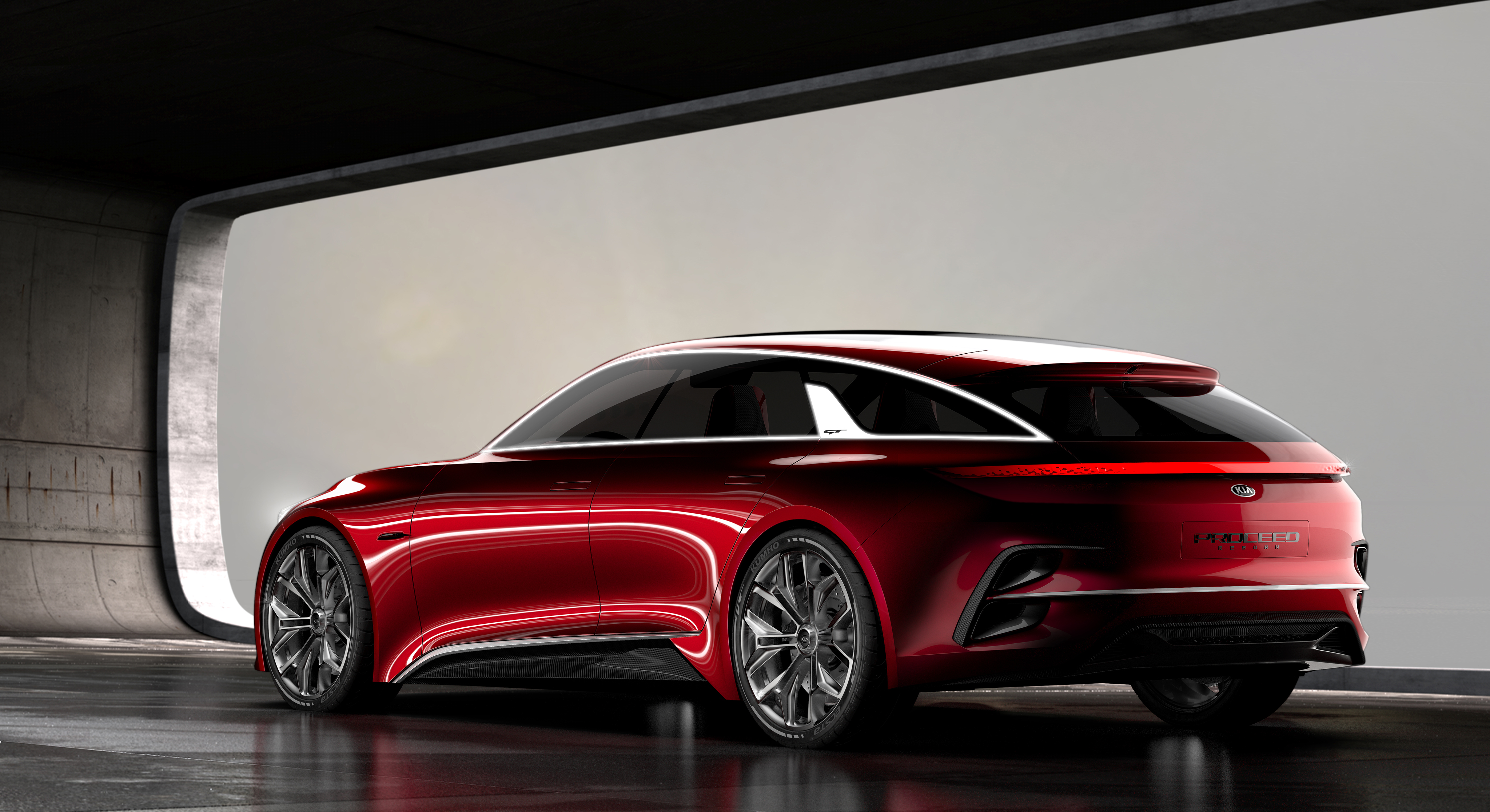 Kia Proceed Concept car rear view 4K HD Wallpaper