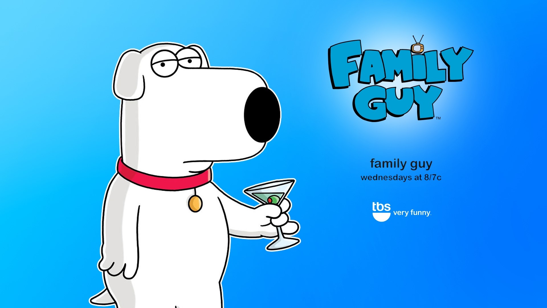 Brian Griffin from Family Guy holding a martini HD Wallpaper