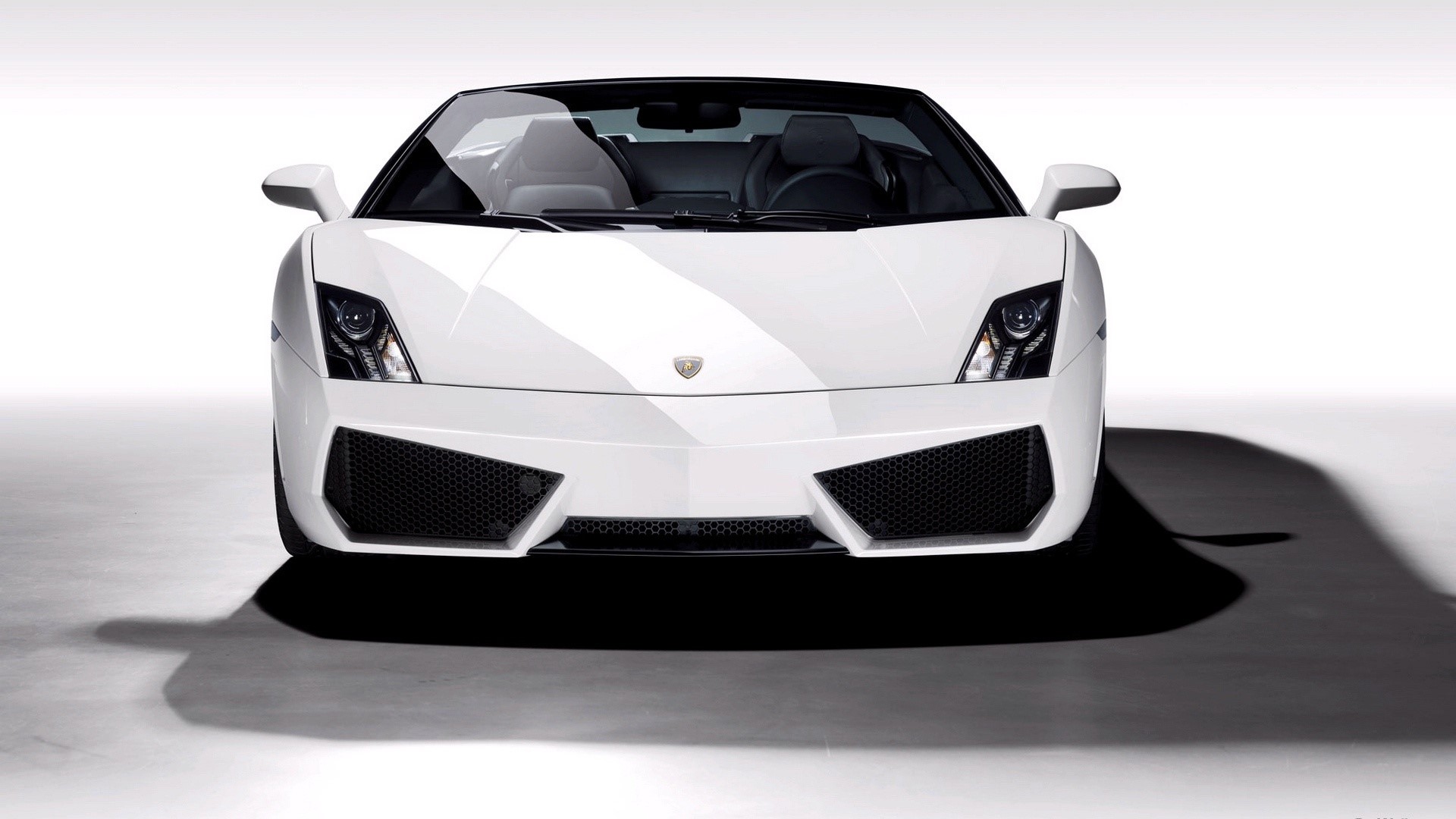 White Lamborghini Gallardo LP560-4 Spyder HD Wallpaper
