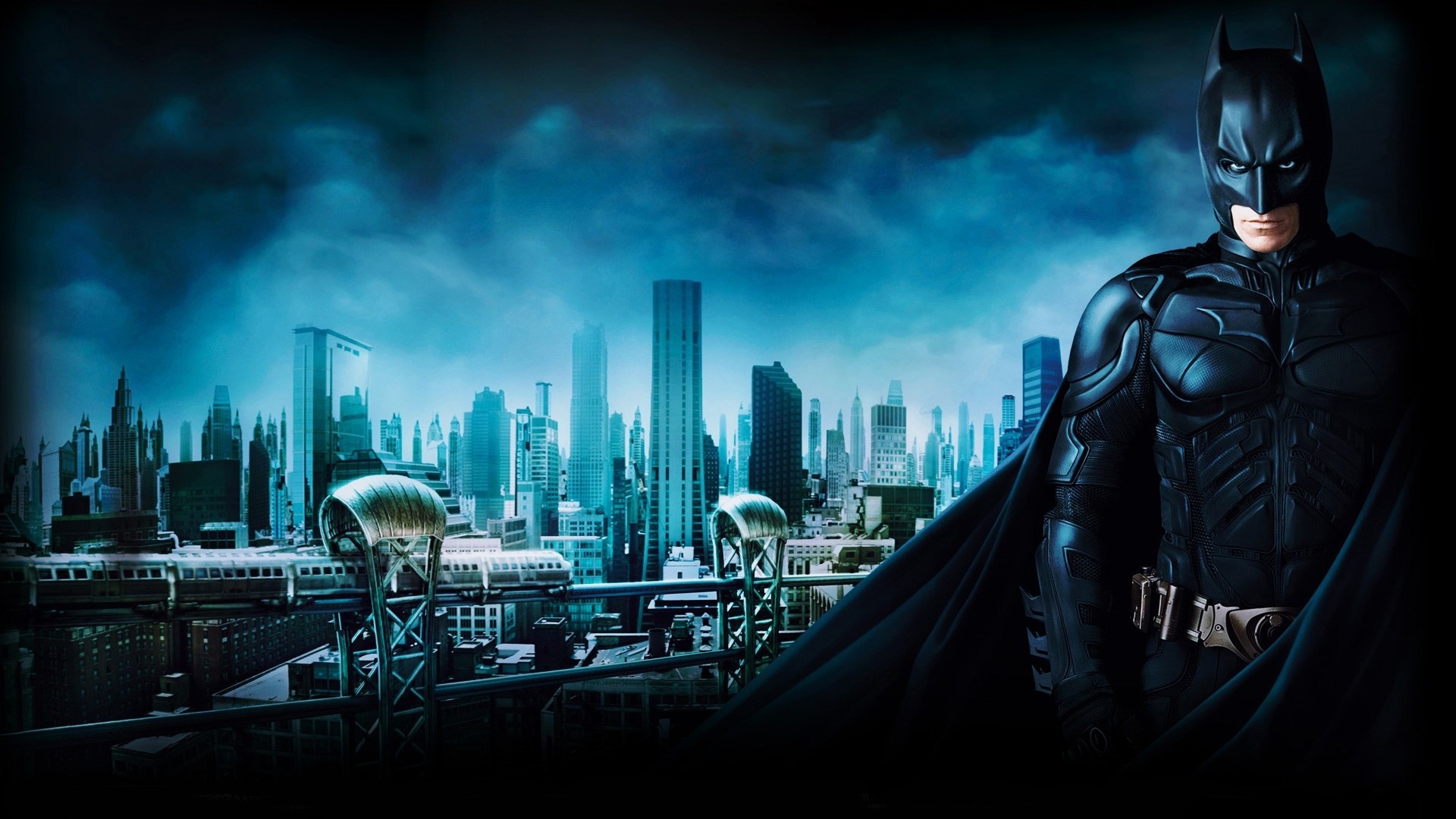 Batman from The Dark Knight in Gotham City HD Wallpaper