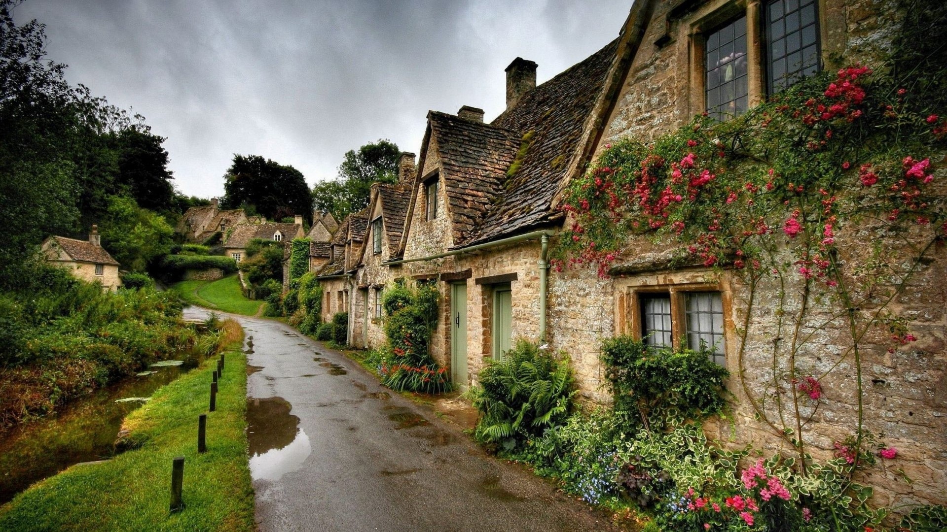 Bibury England Village Landscape HD Wallpaper