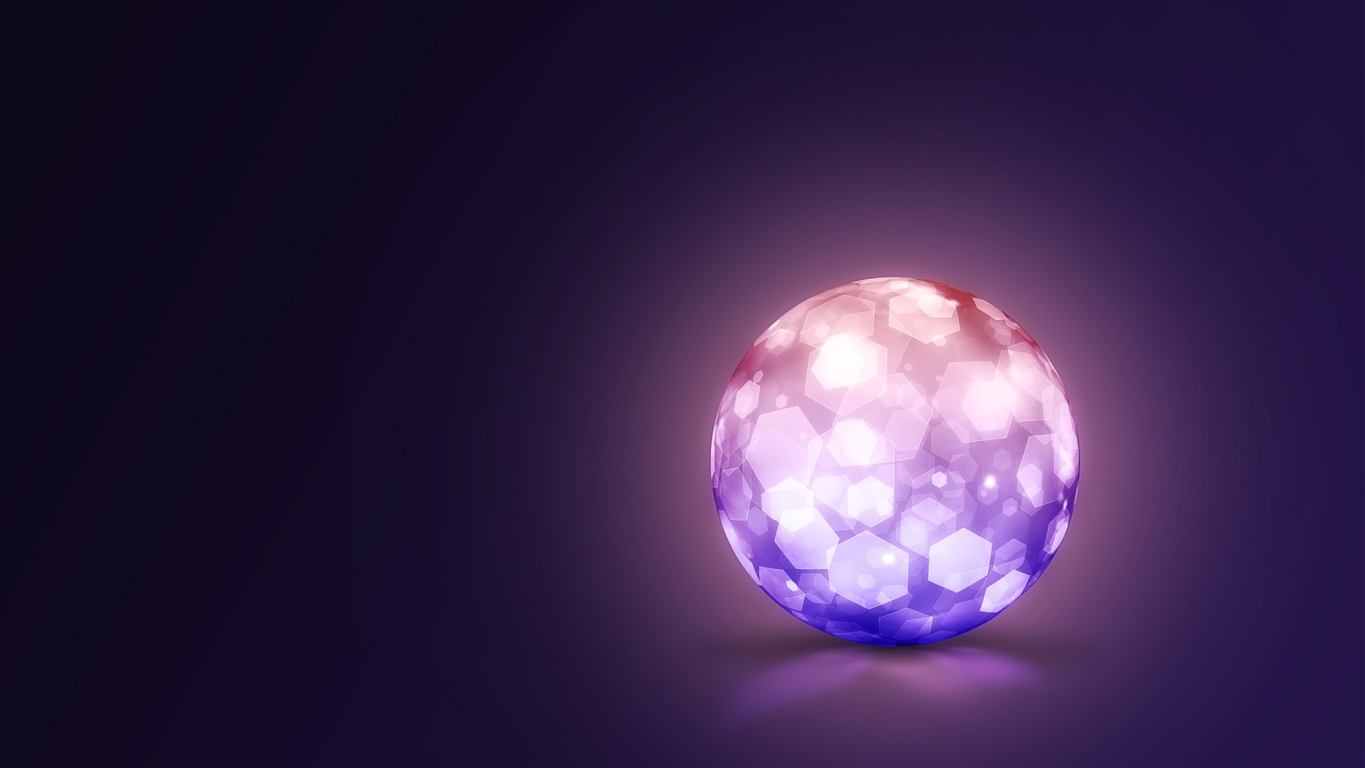 Crystal Lightning Ball with Hexagonal Patterns HD Wallpaper