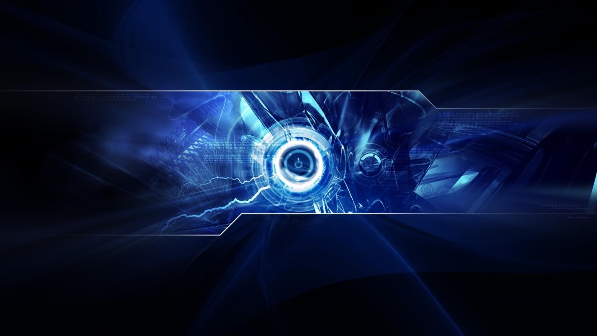 Abstract blue digital light patterns HD Wallpaper