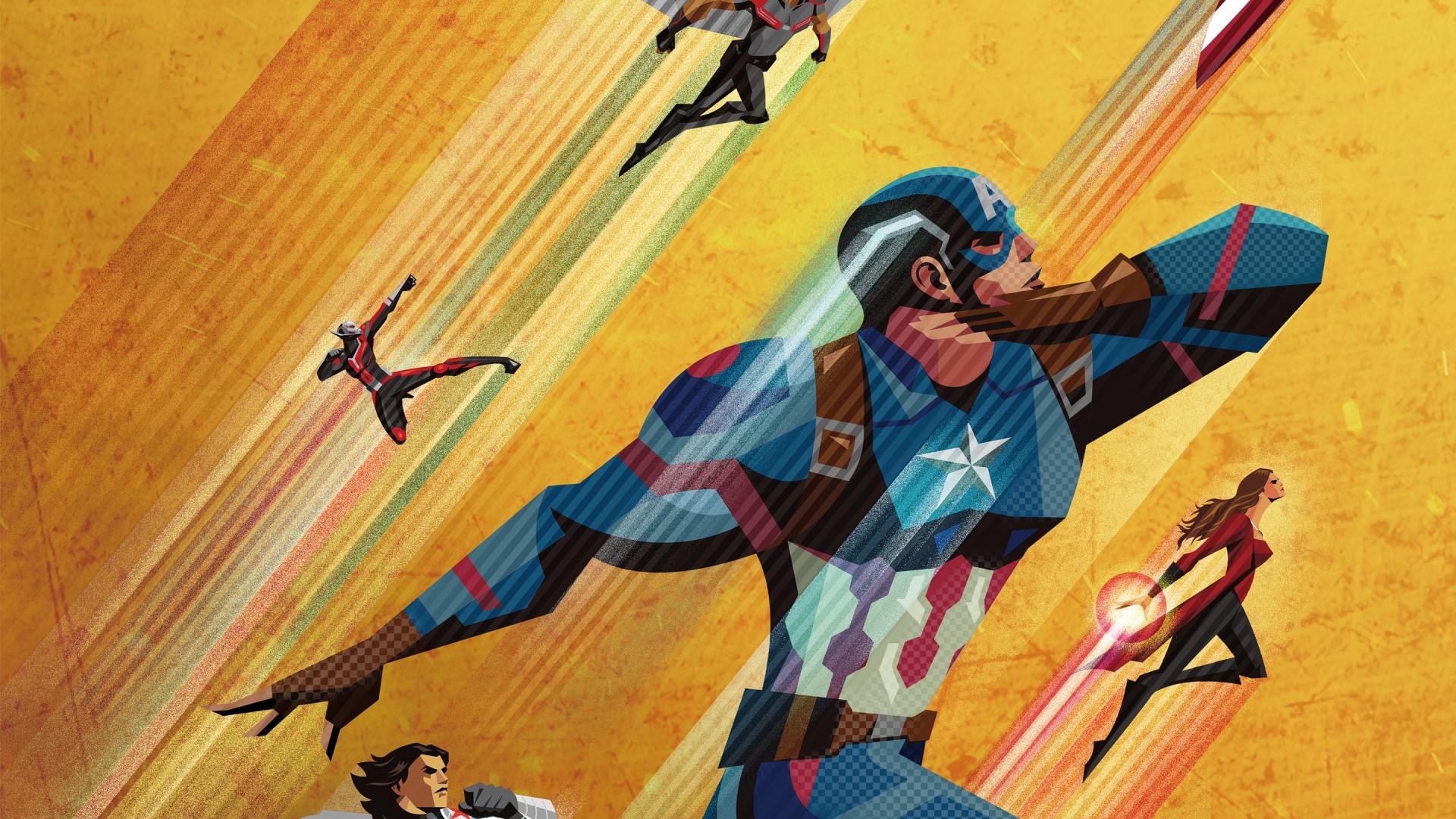 Captain America and Avengers from Civil War HD Wallpaper