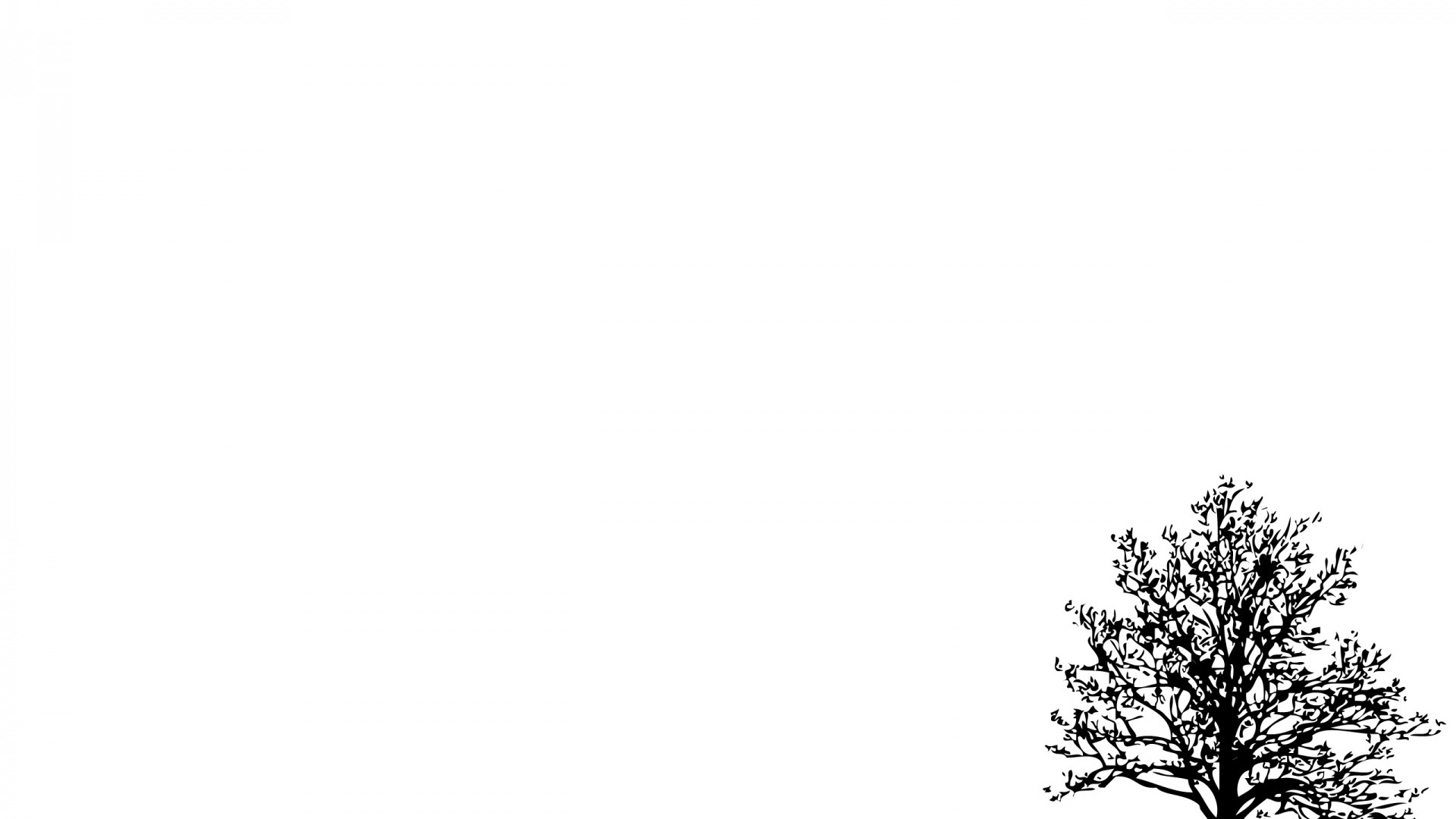 Minimalist Tree Silhouette HD Wallpaper